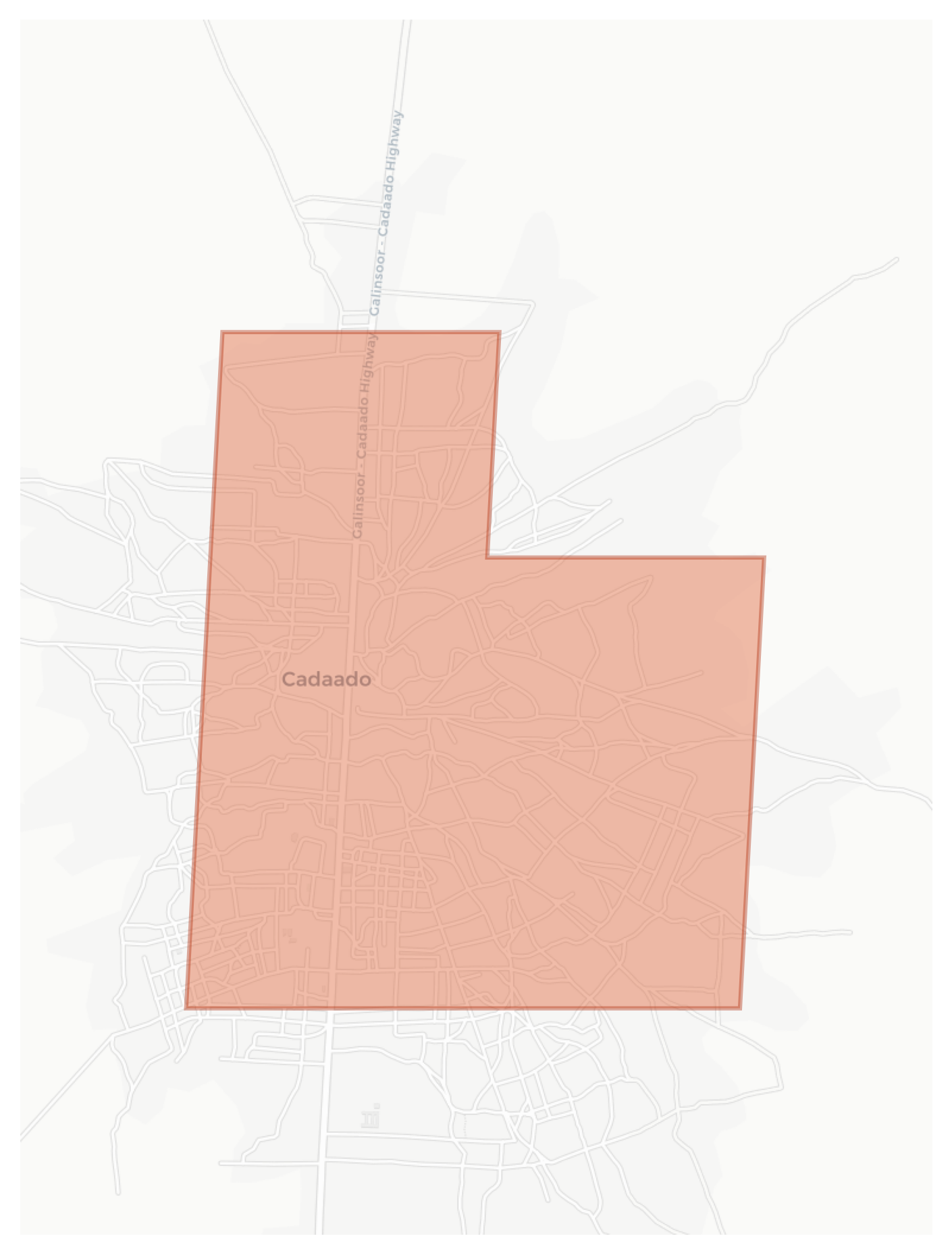 Adado geographic map