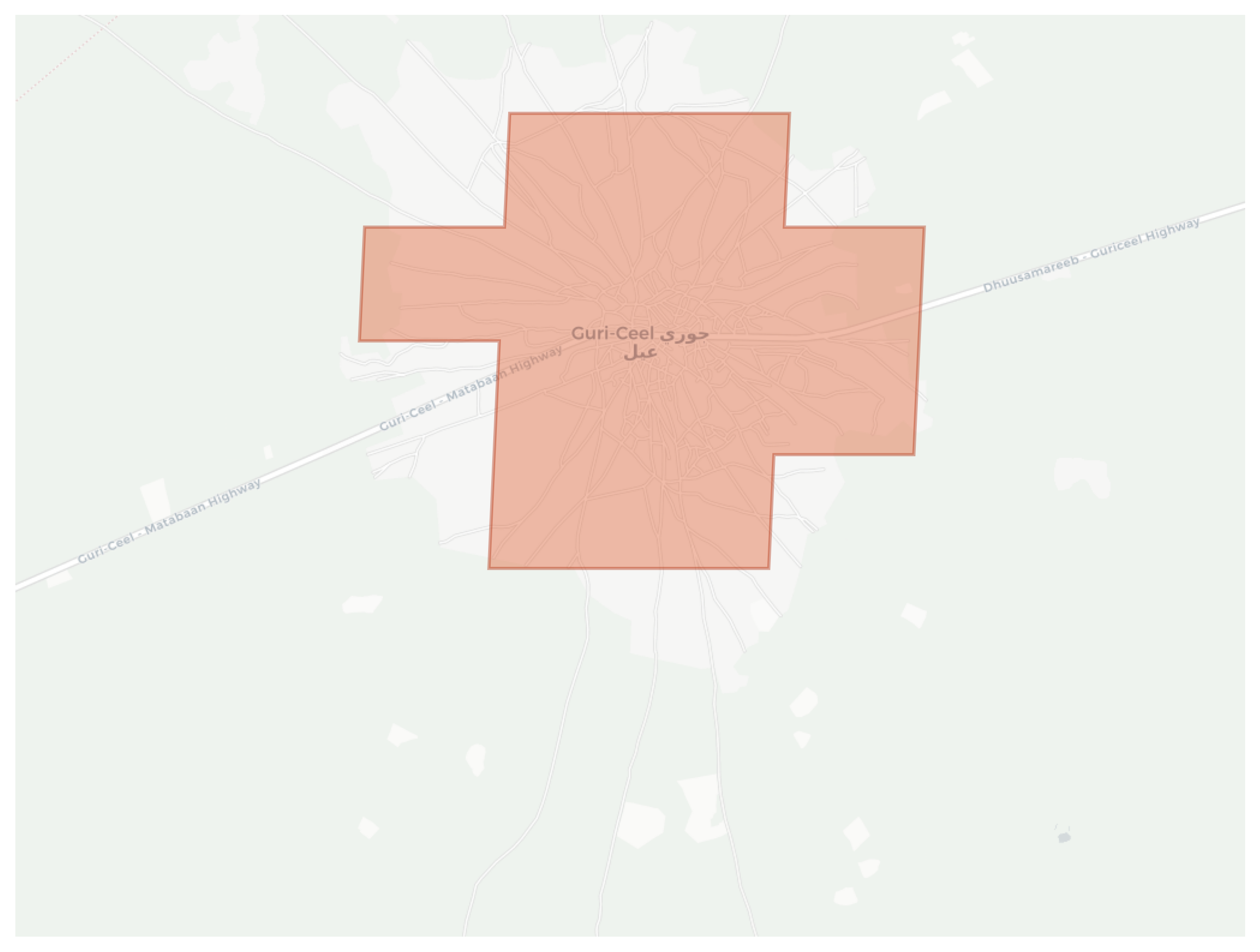 Guriel geographic map