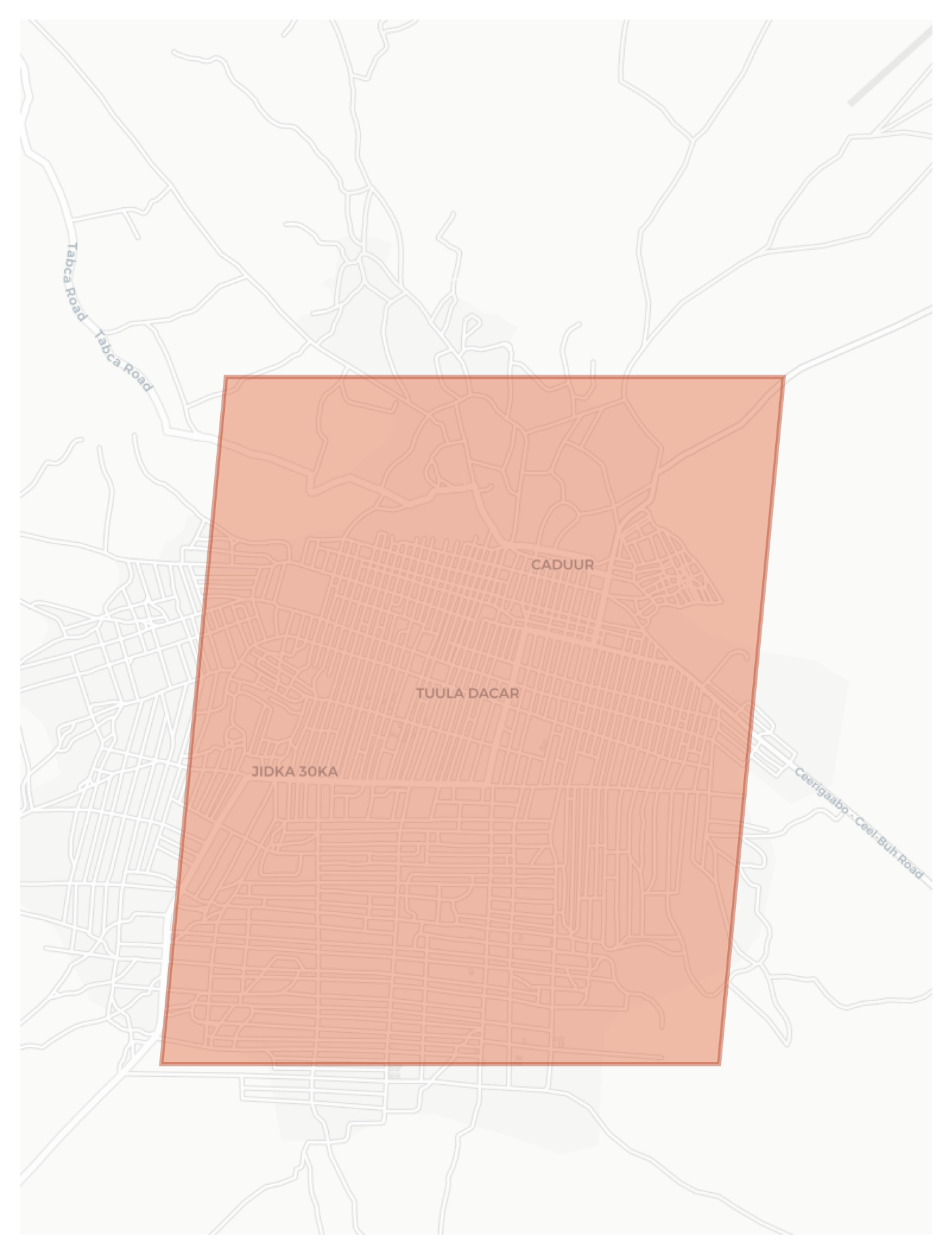 Erigavo geographic map