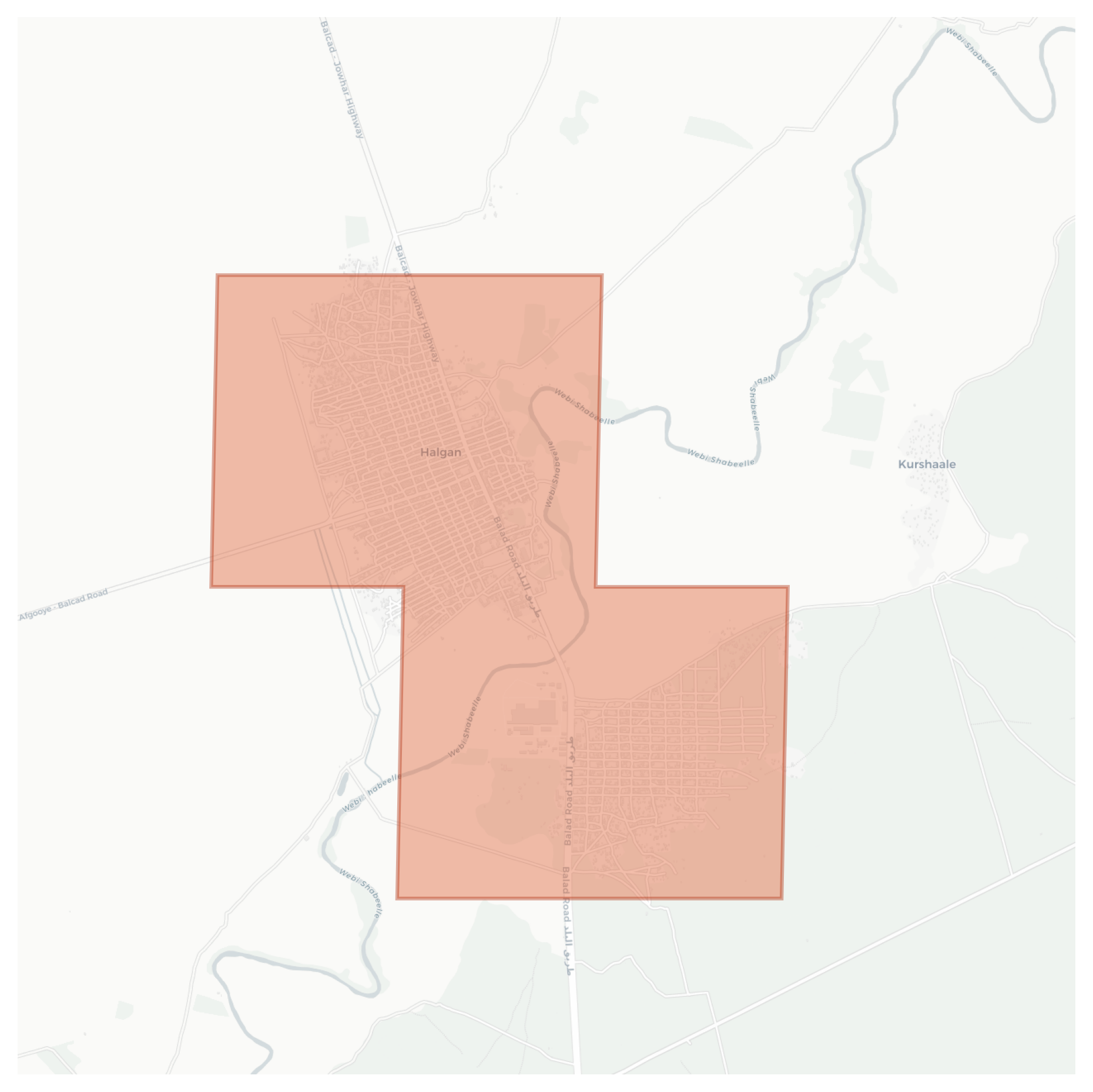 Balcad geographic map