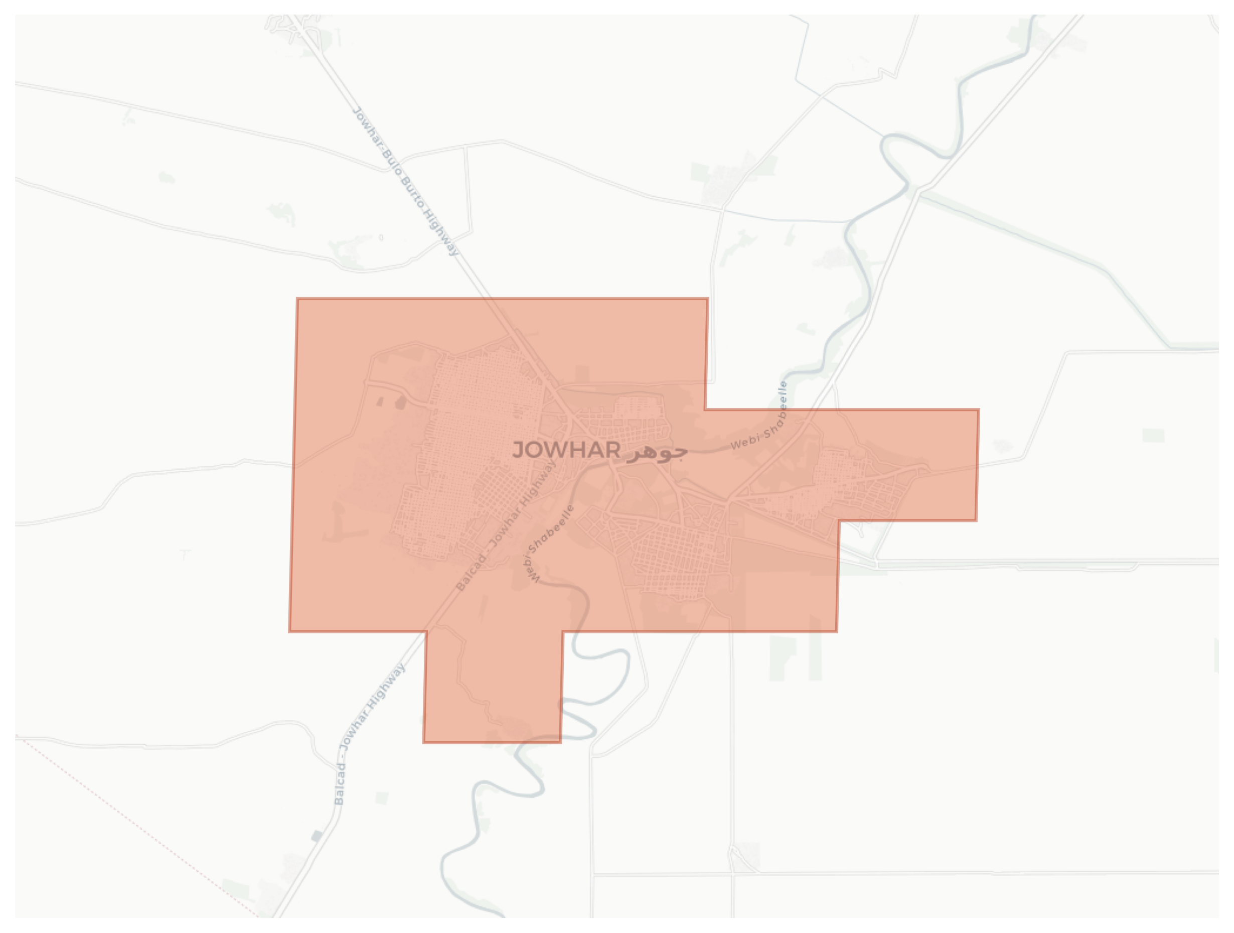 Jowhar geographic map