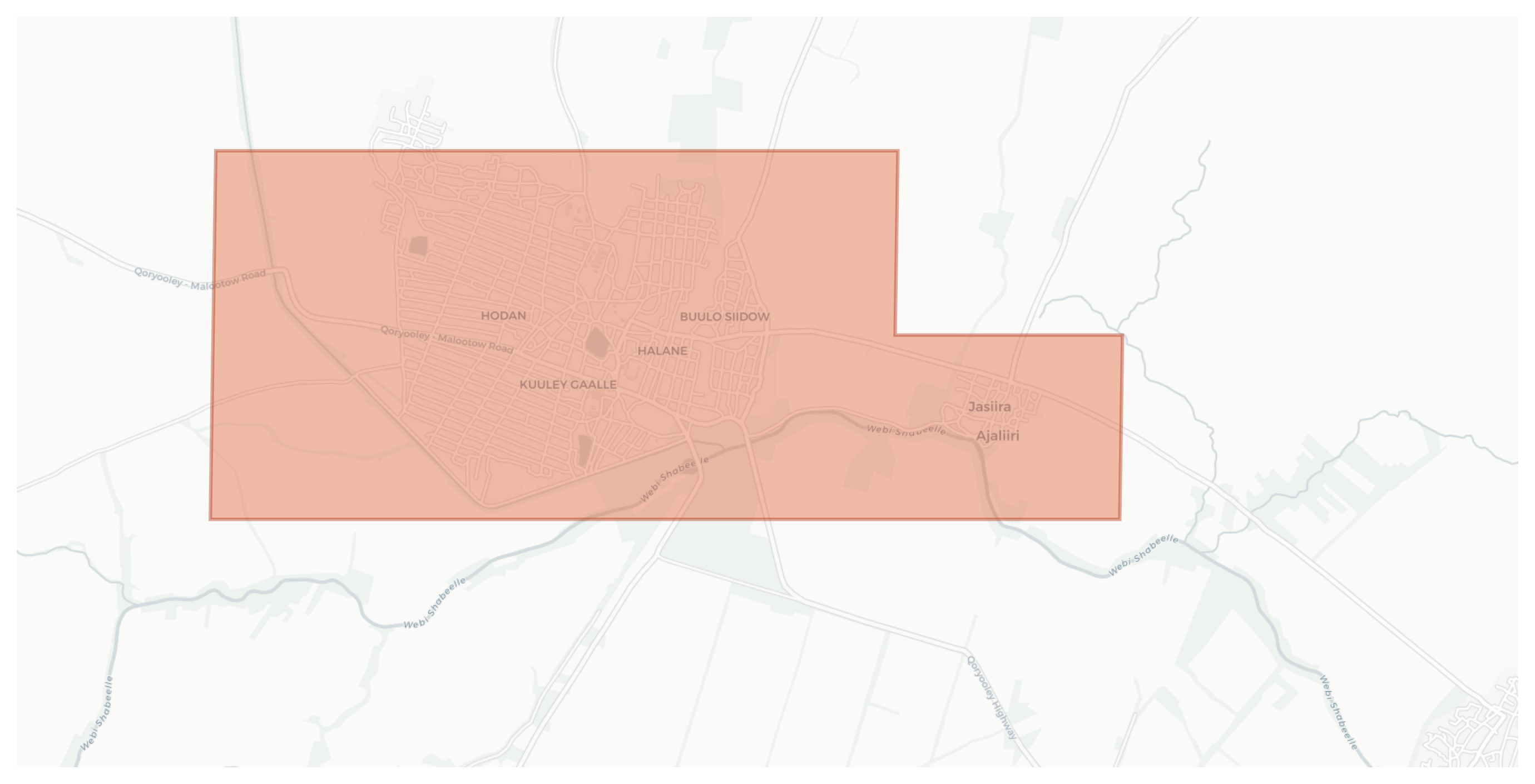 Qoryooley geographic map