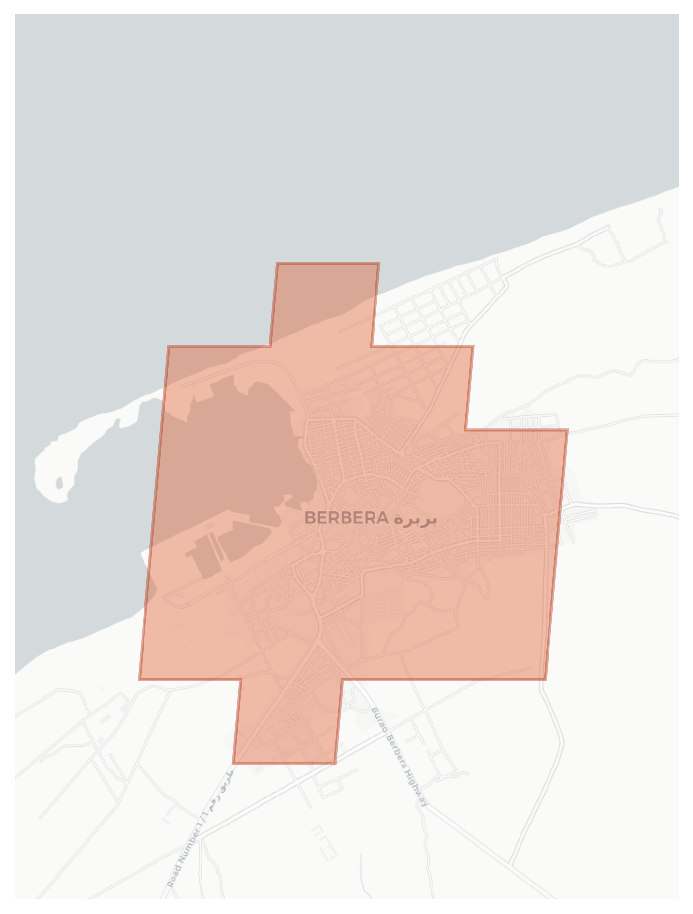 Berbera geographic map