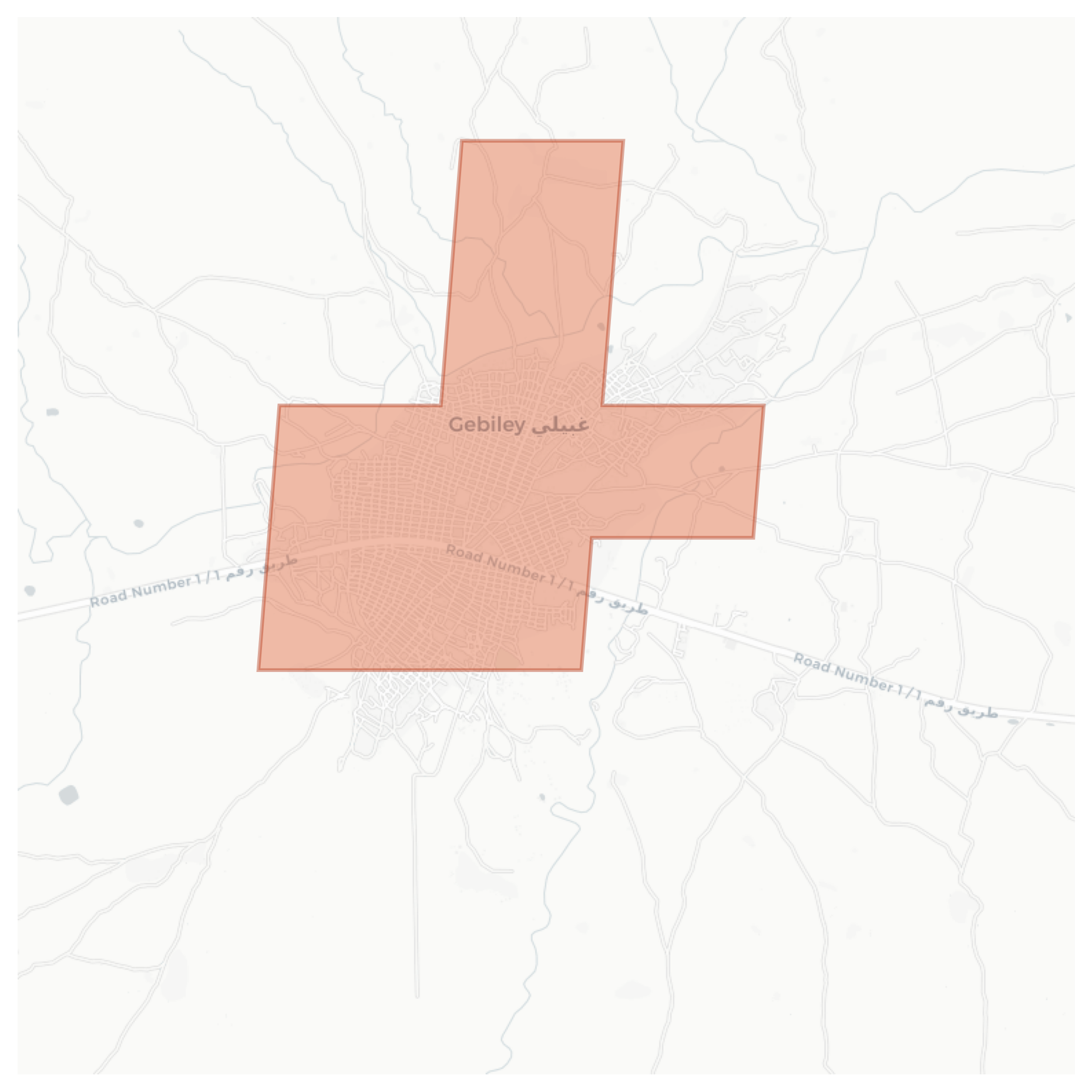 Gebiley geographic map