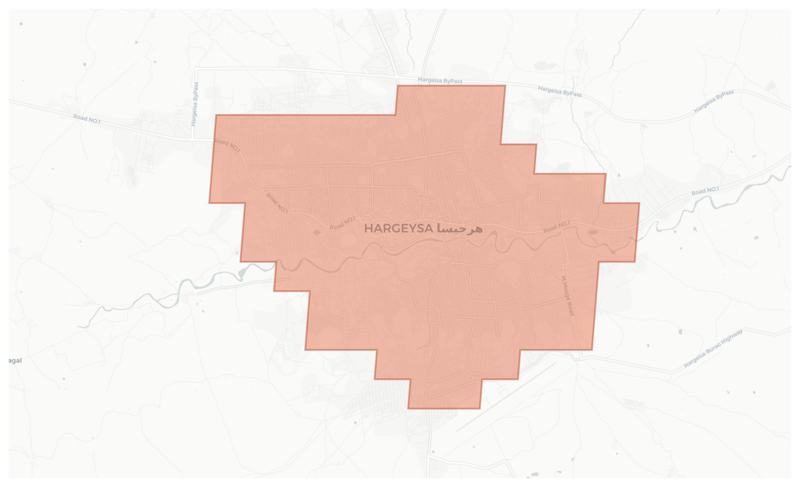 Hargeisa geographic map