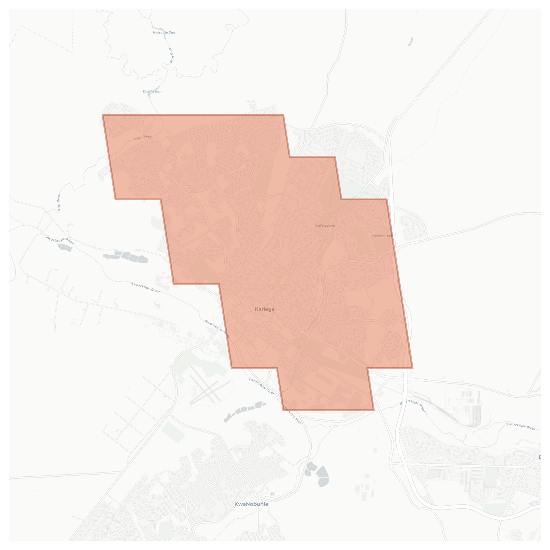Kariega geographic map
