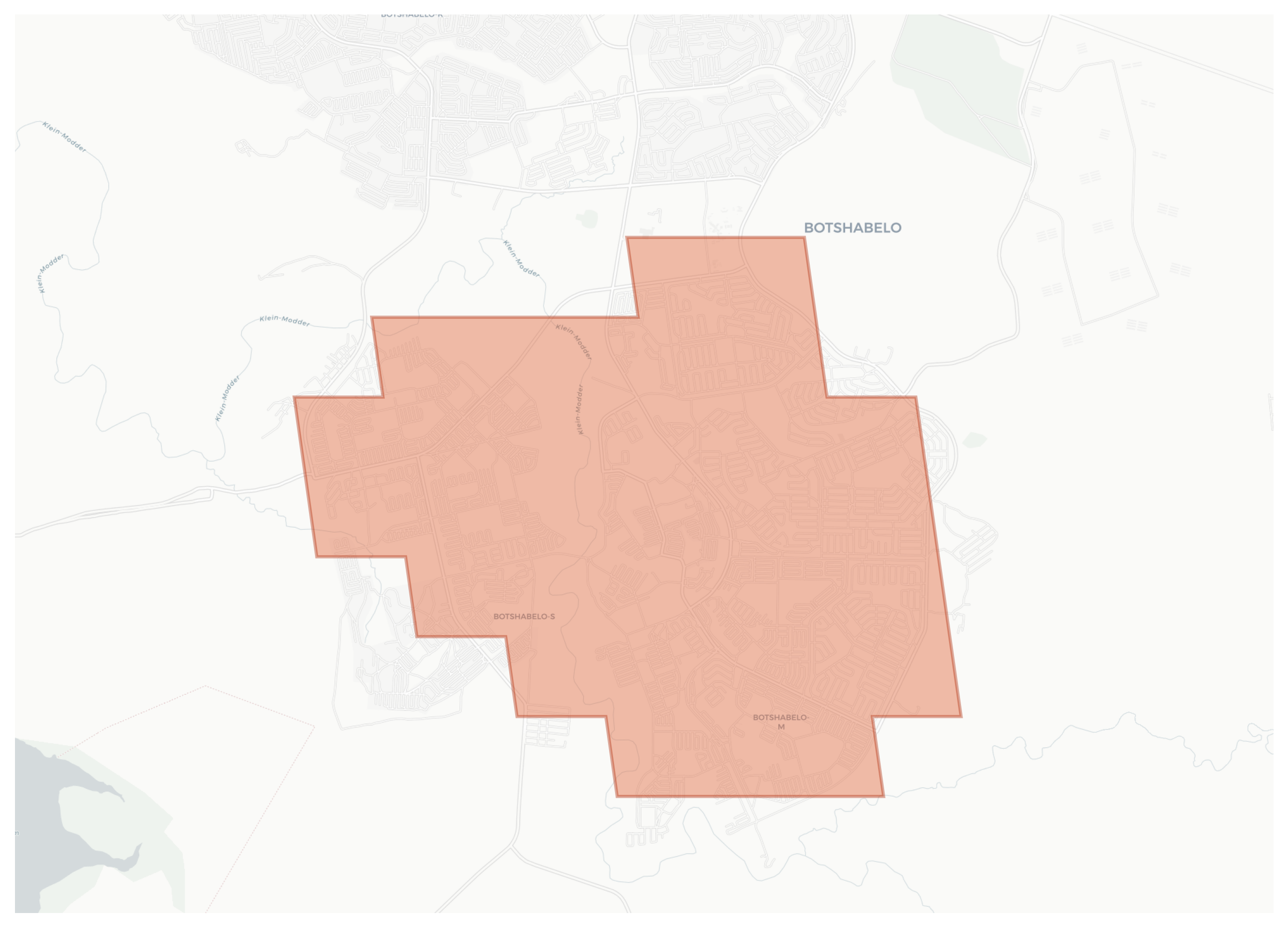 Botshabelo-N geographic map