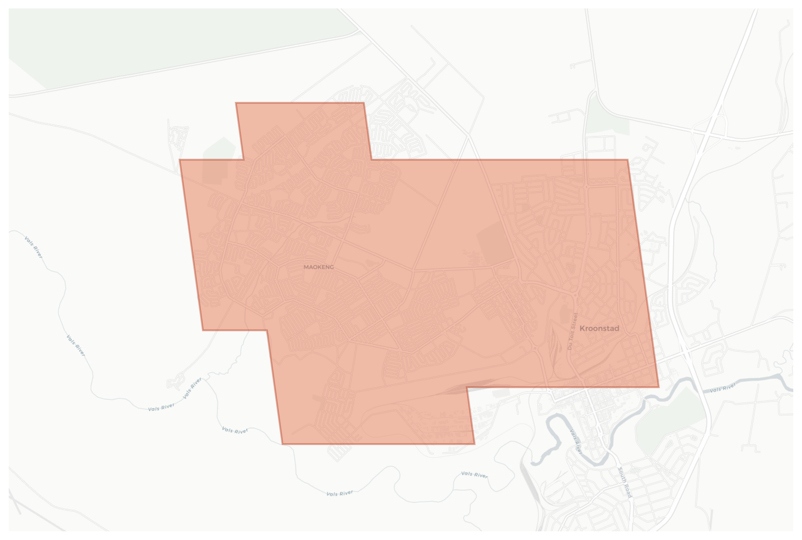 Kroonstad geographic map