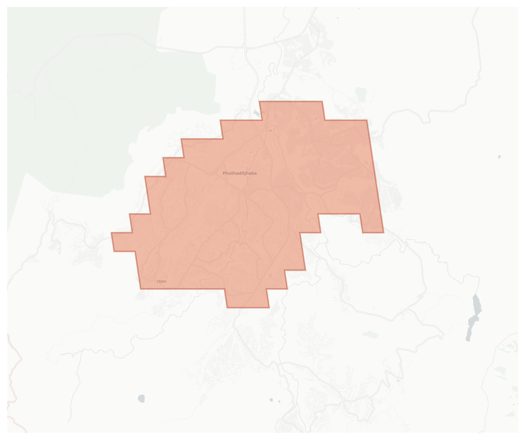 Phuthaditjhaba geographic map