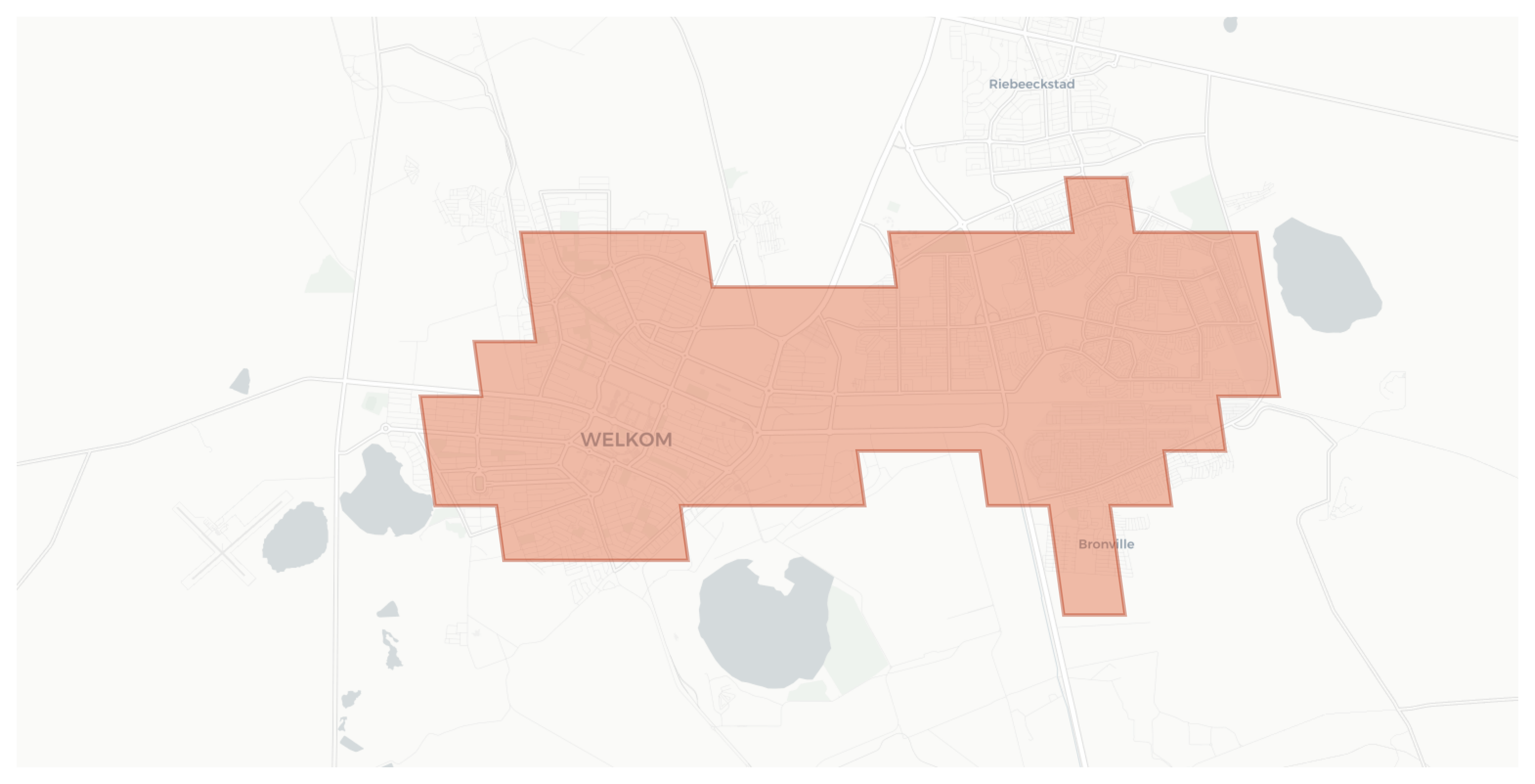 Welkom geographic map