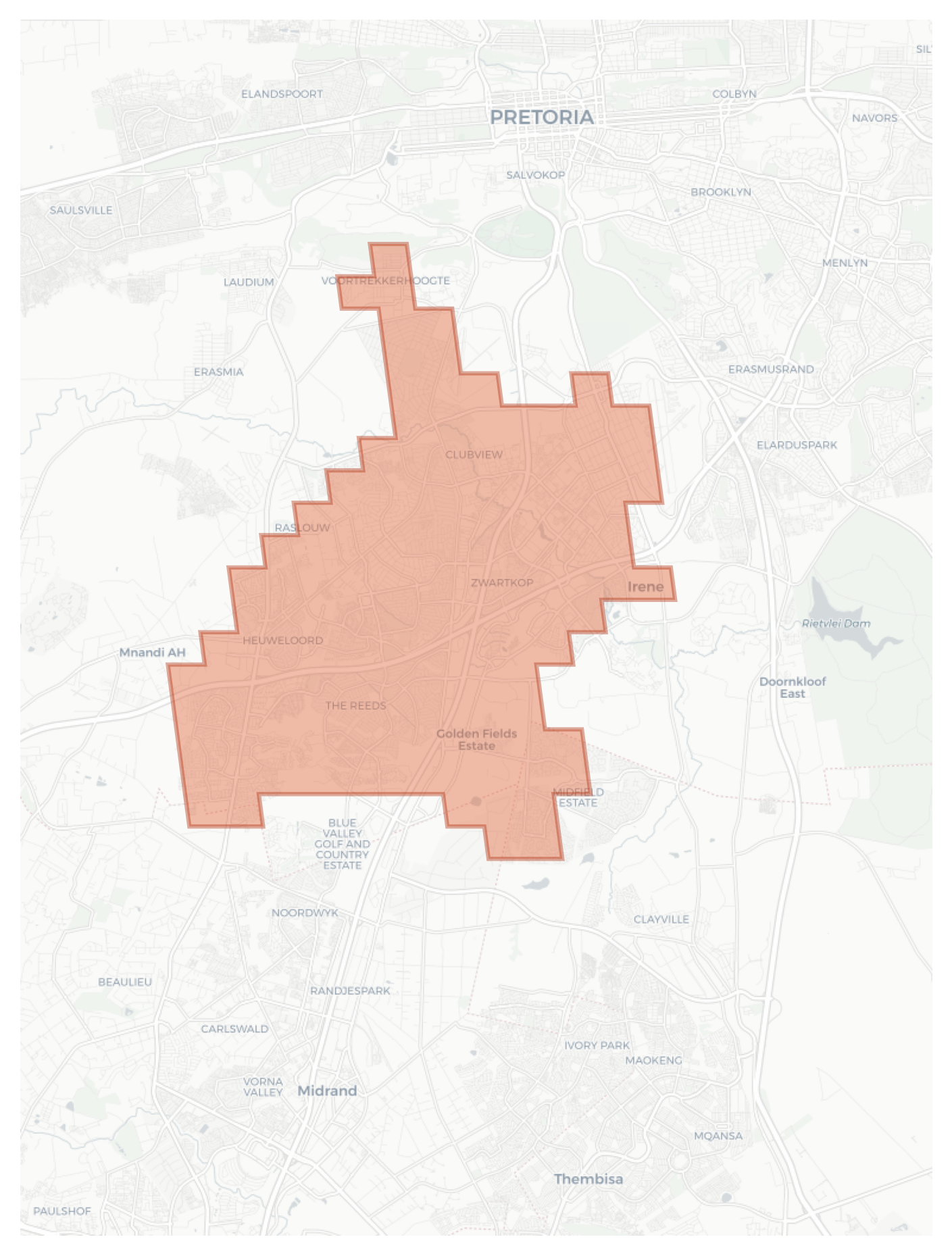 Centurion geographic map