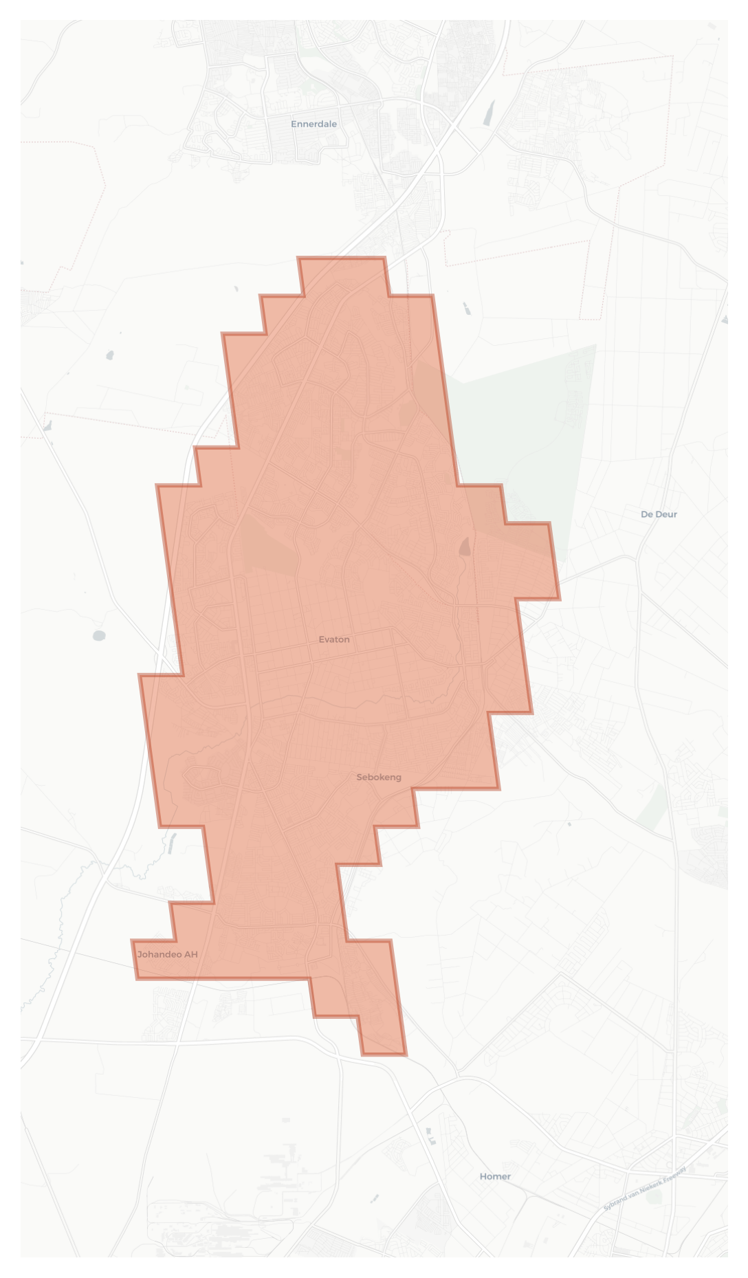Evaton geographic map