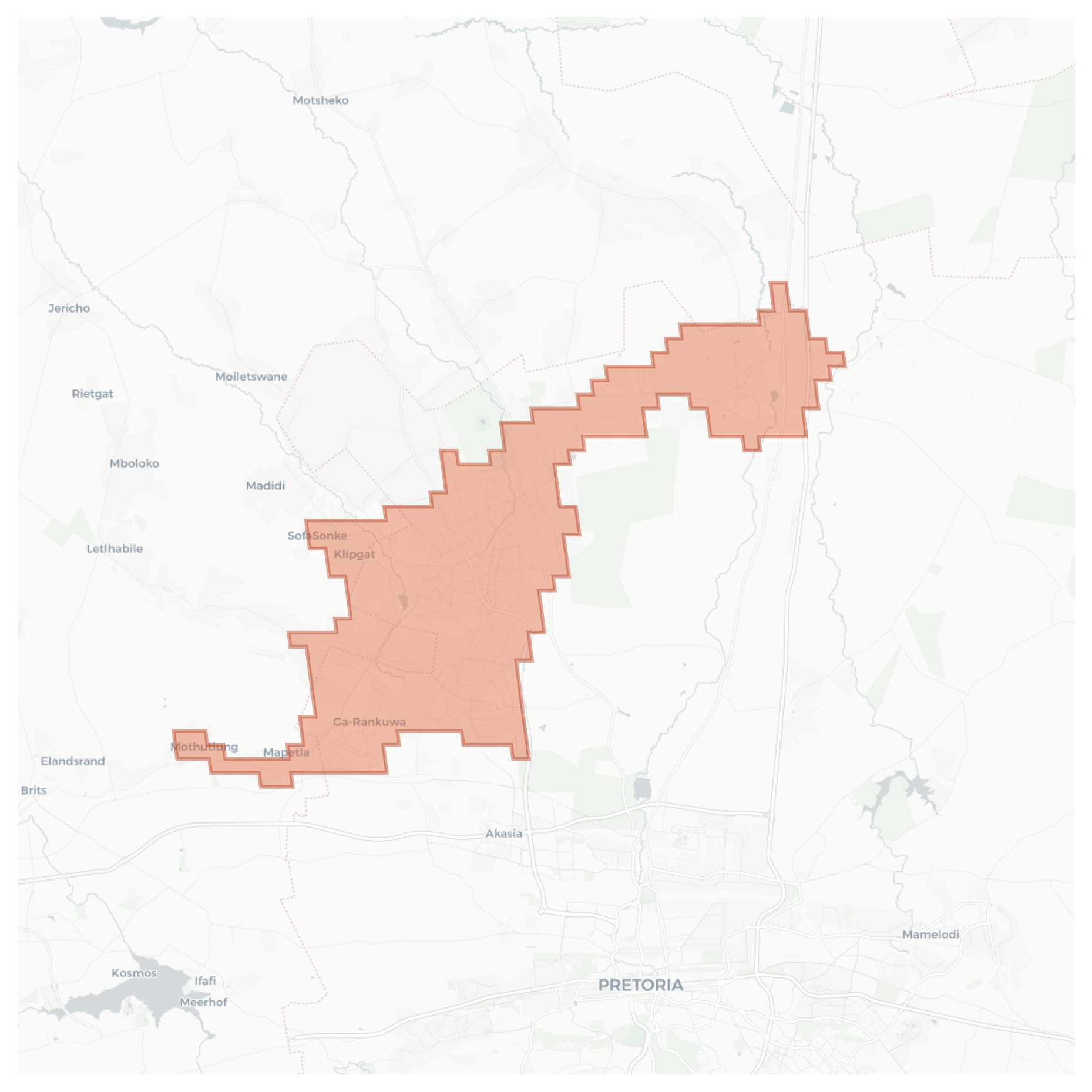 Soshanguve geographic map