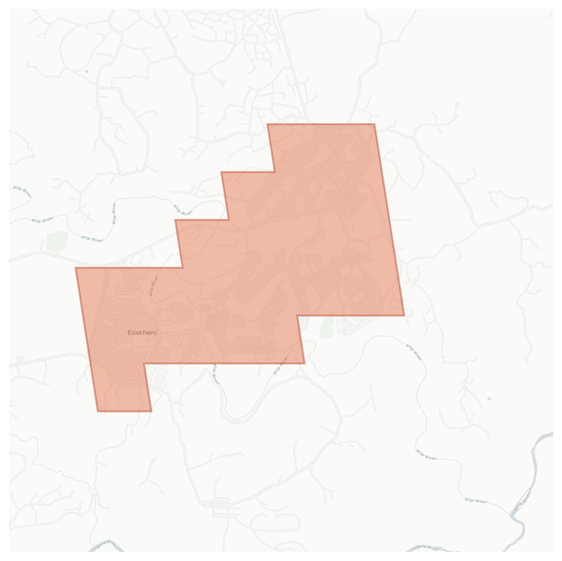 Ezakheni geographic map