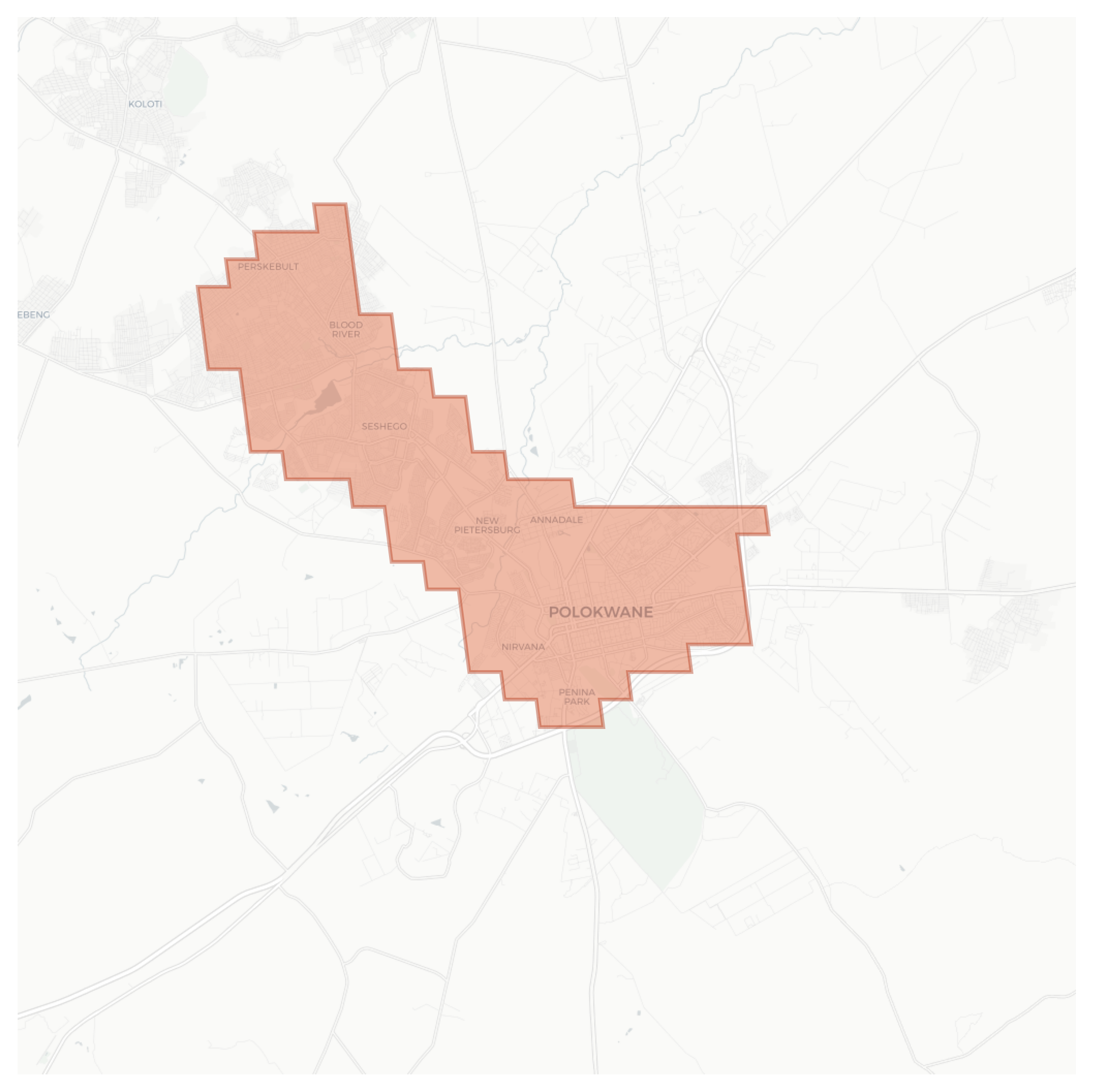 Polokwane geographic map