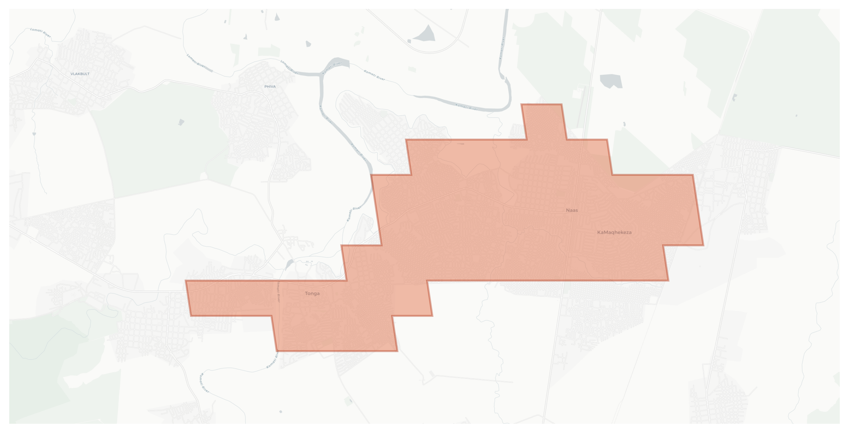 KaMaqhekeza geographic map
