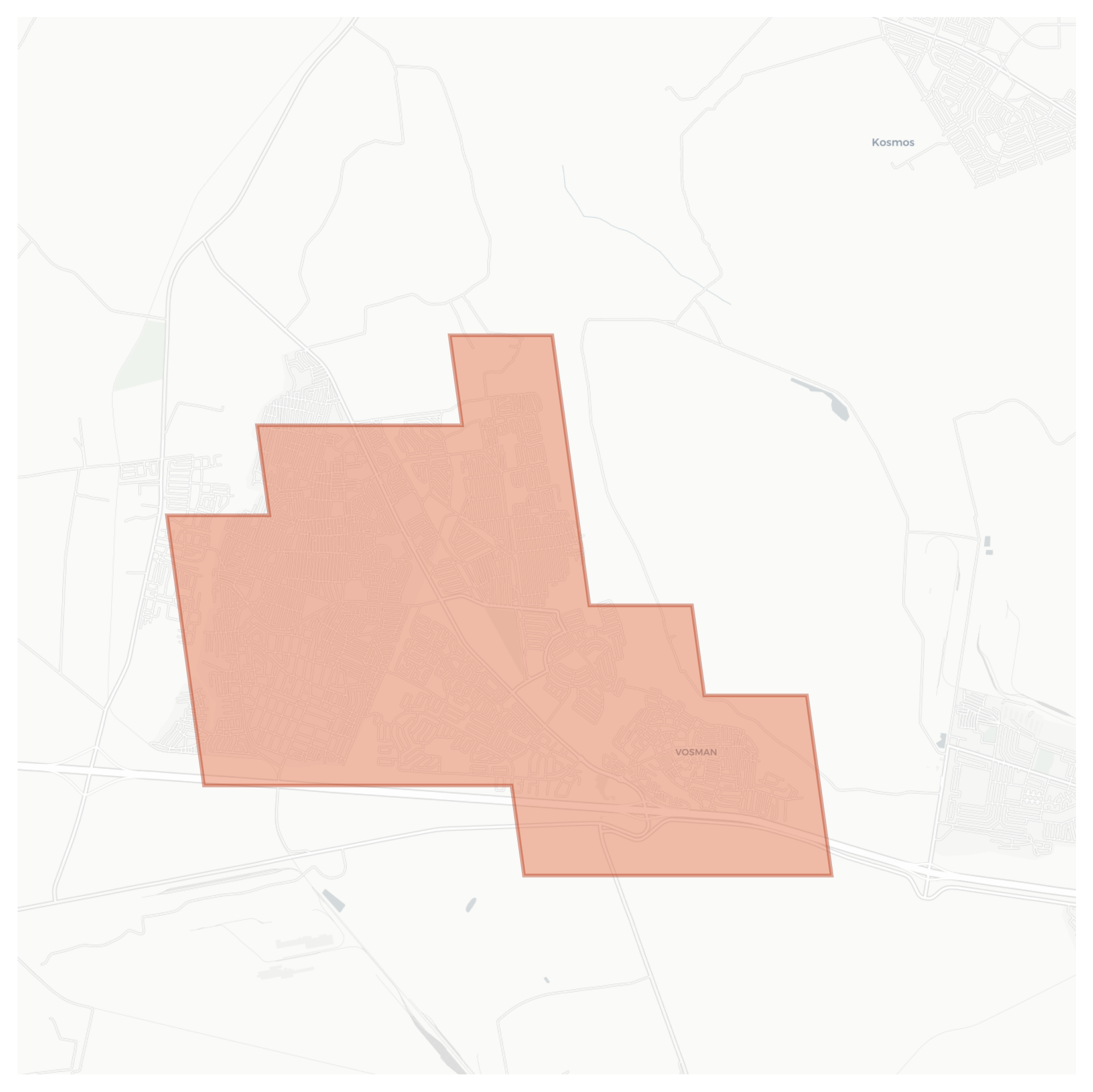 Vosman geographic map