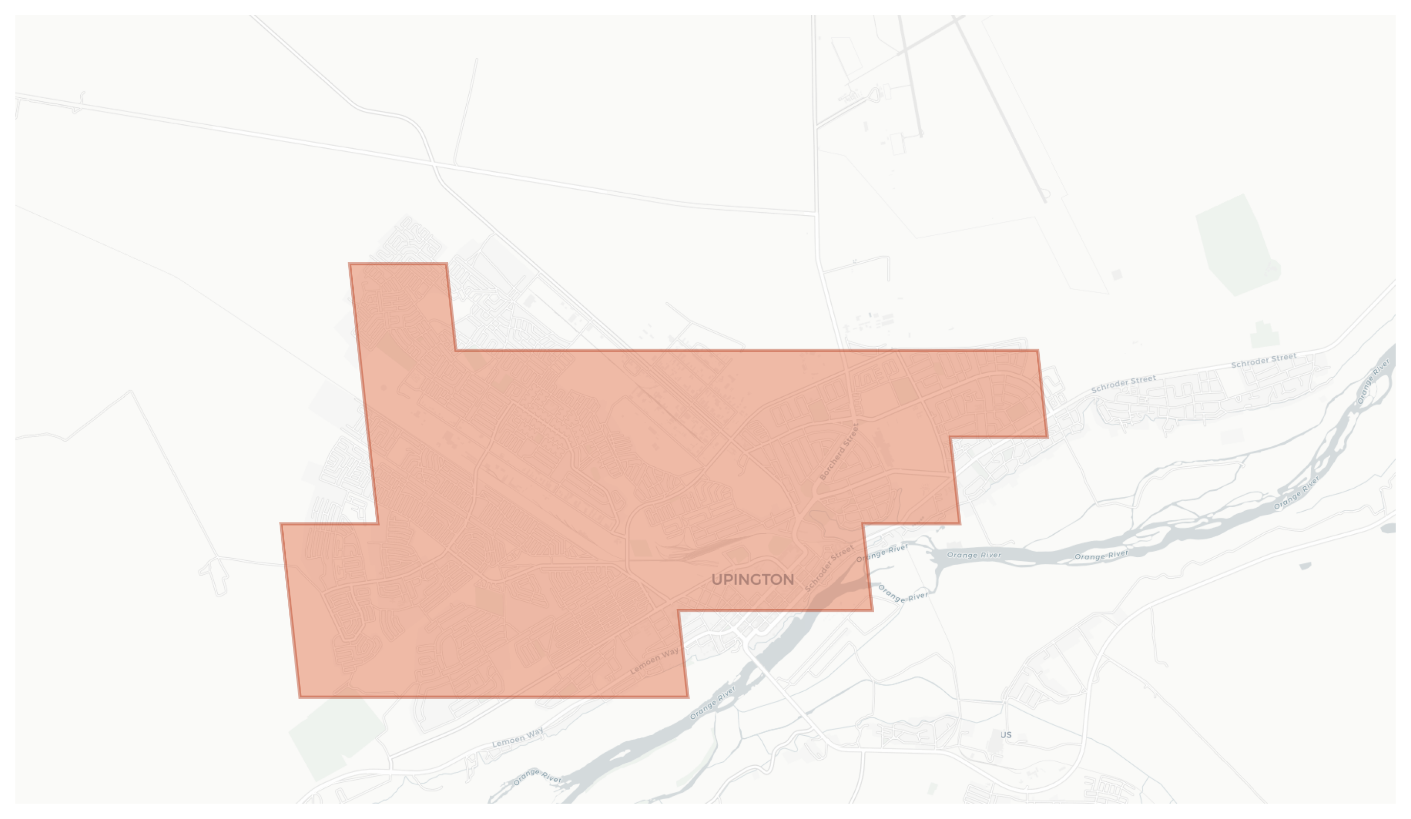 Upington geographic map
