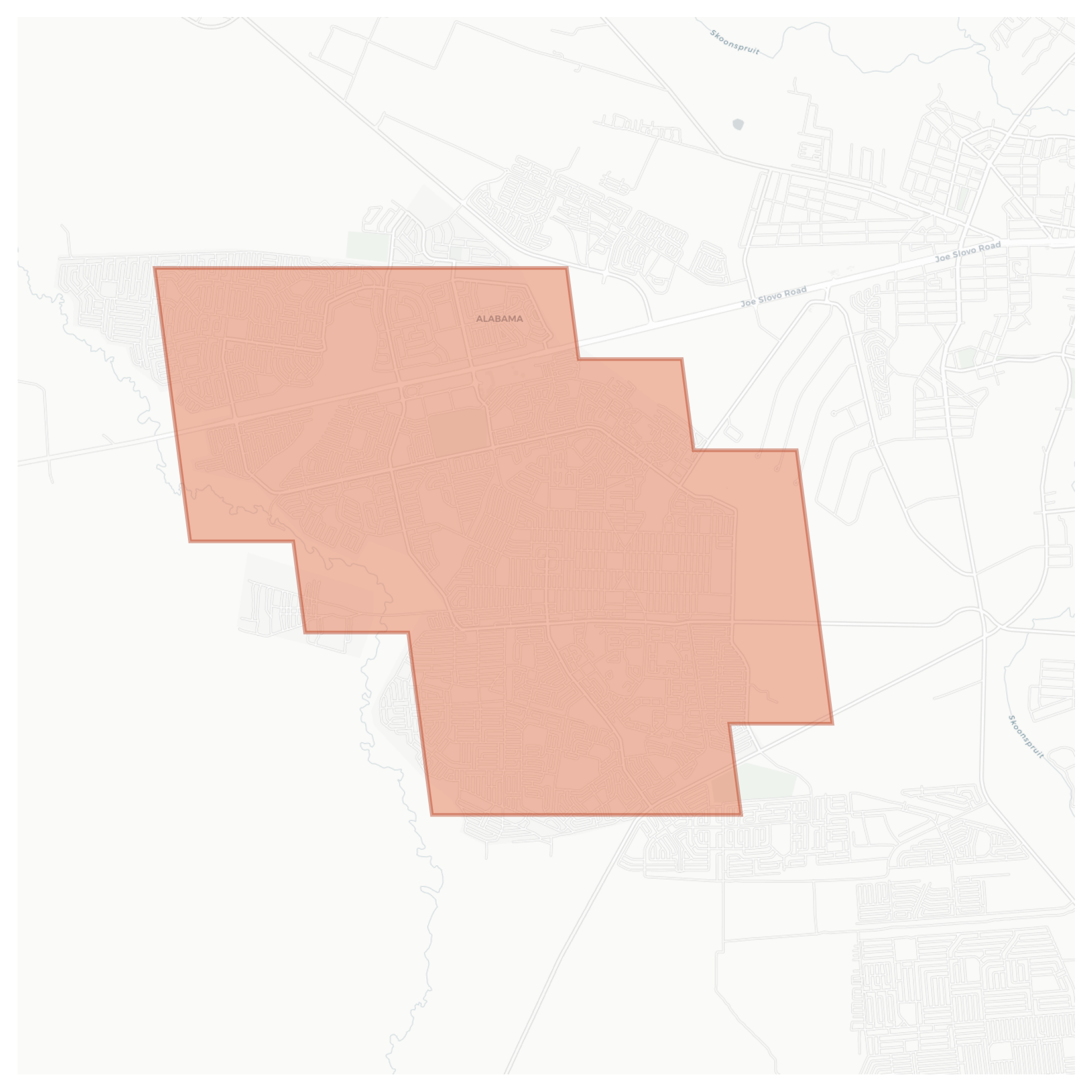 Alabama geographic map