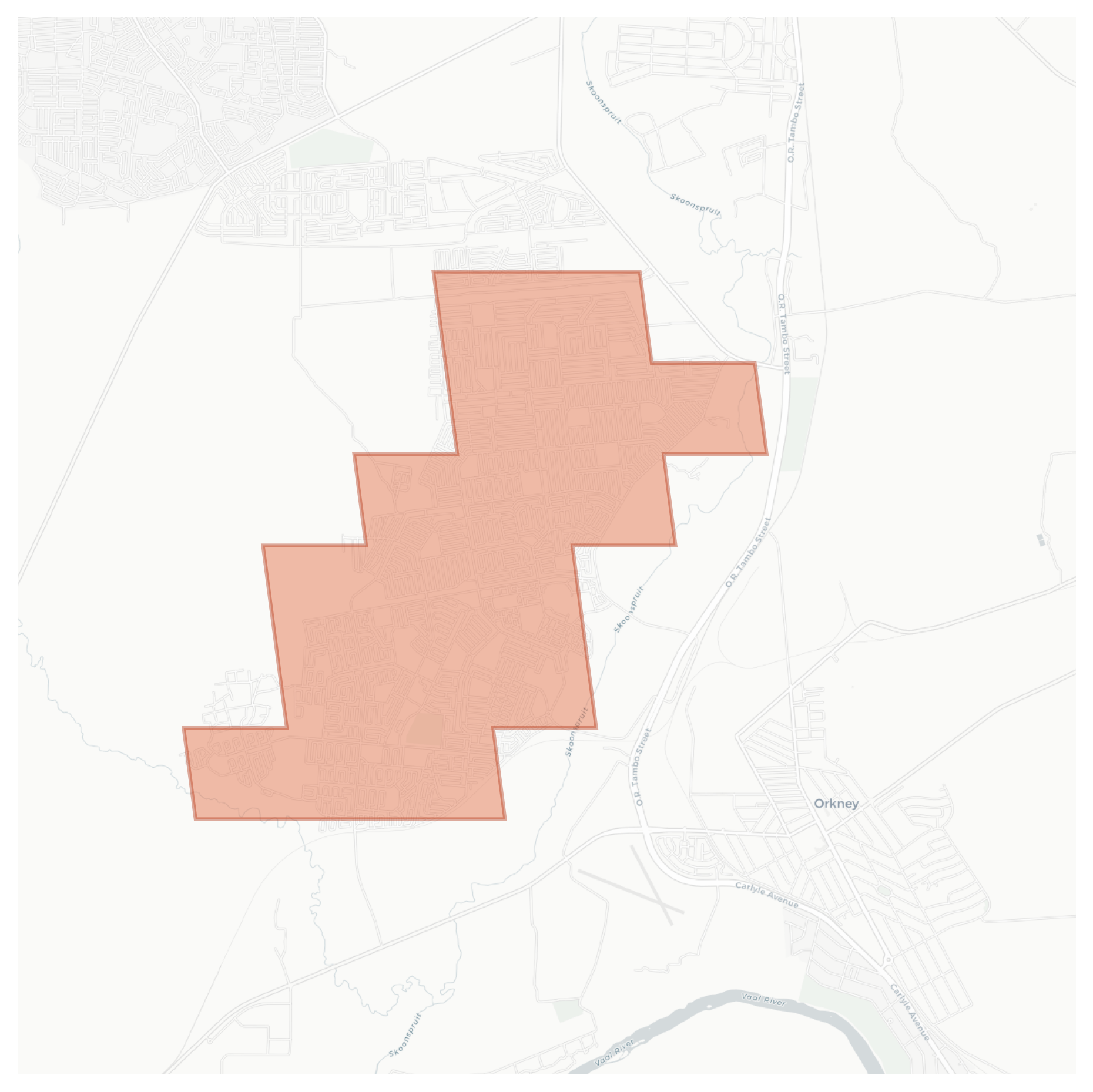 Uitkomsdal geographic map