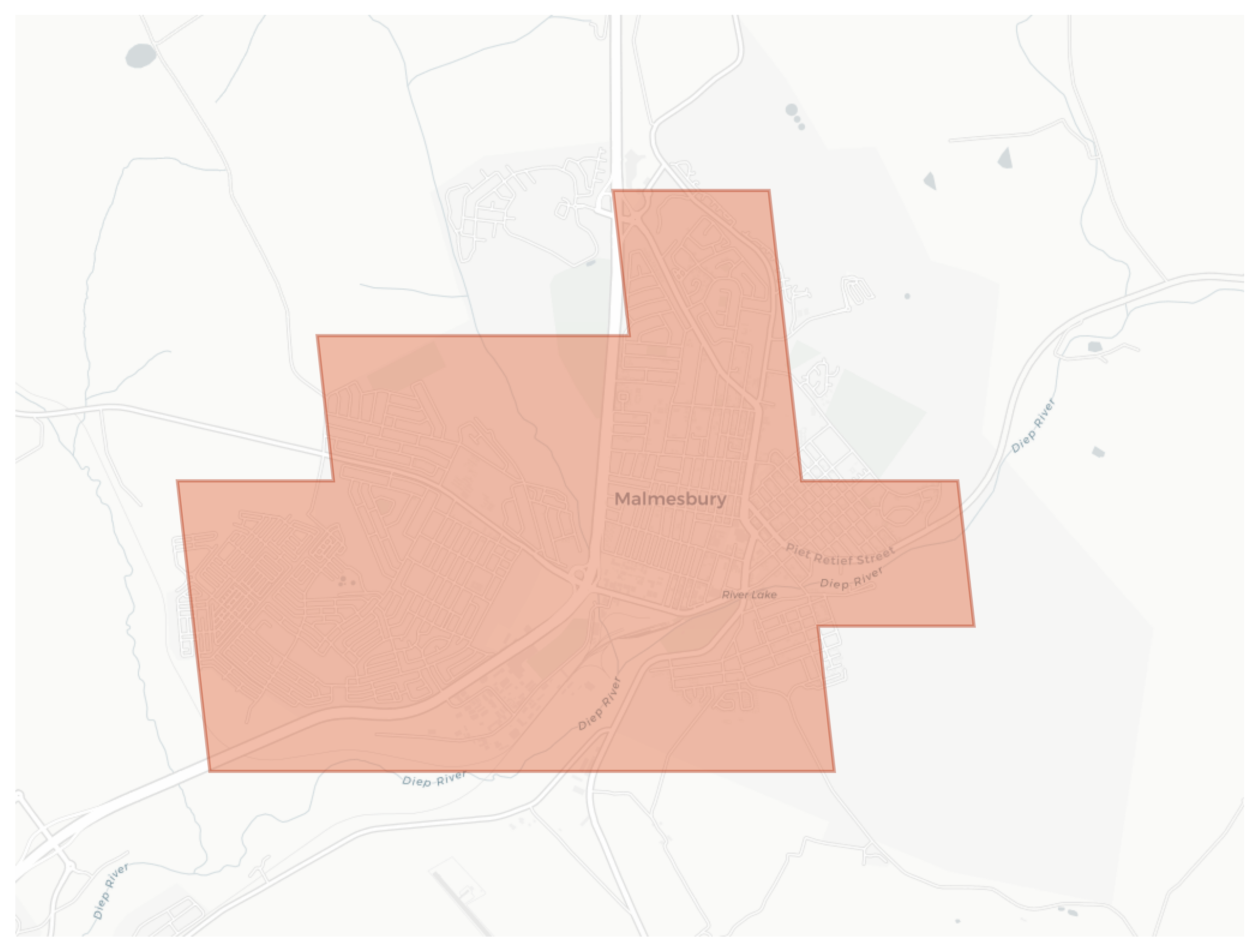 Malmesbury geographic map