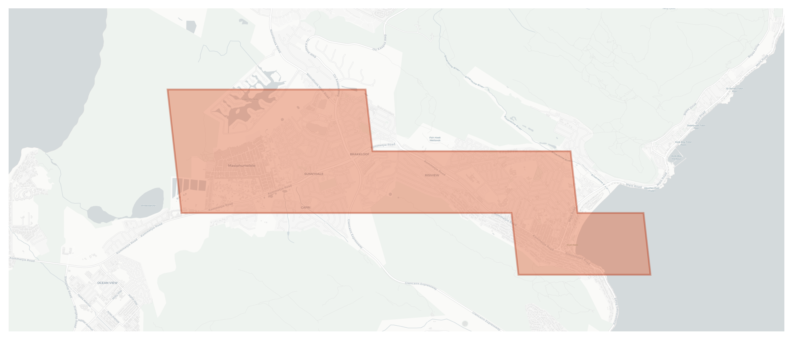 Masiphumelele geographic map