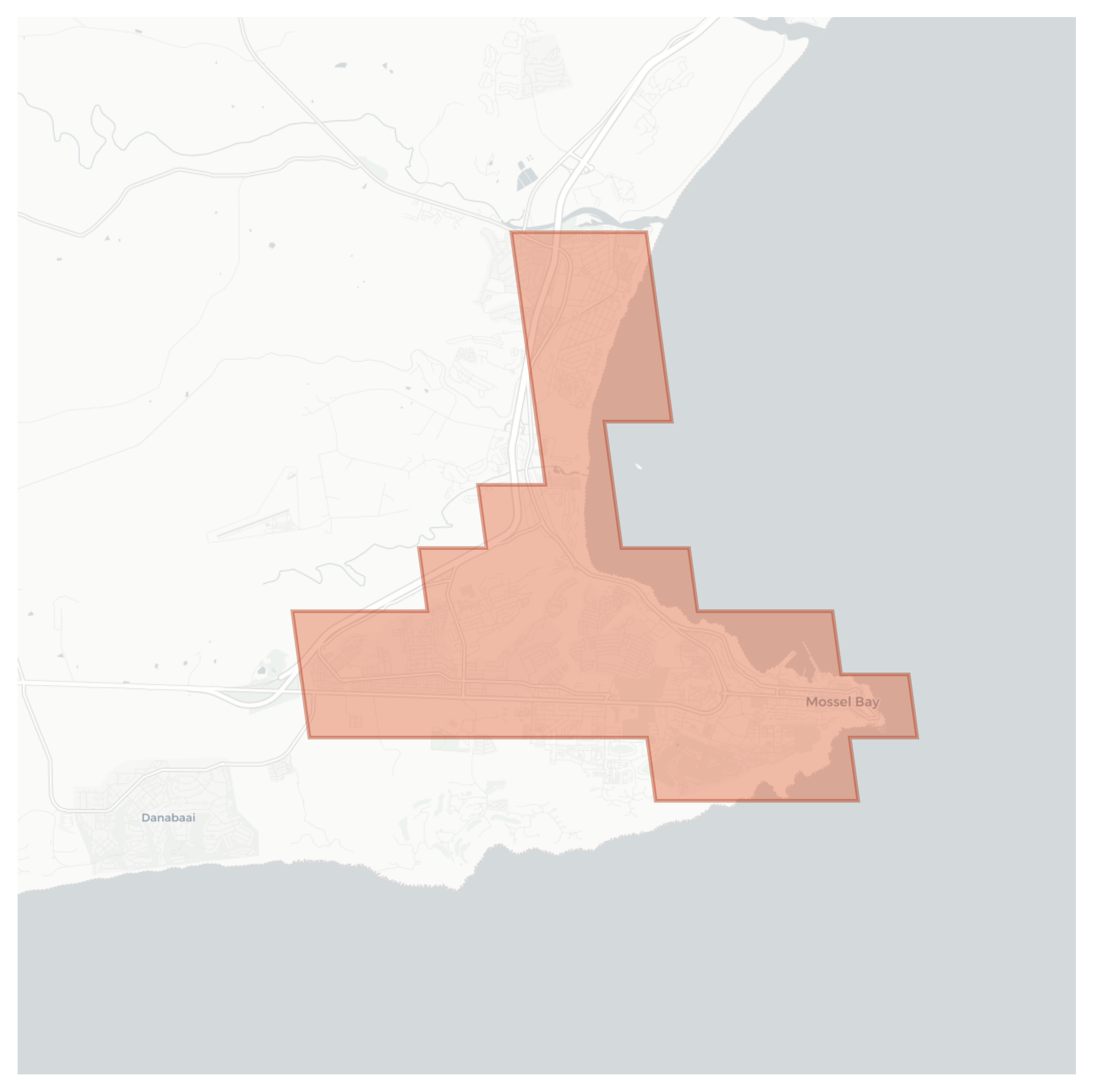 Mossel Bay geographic map
