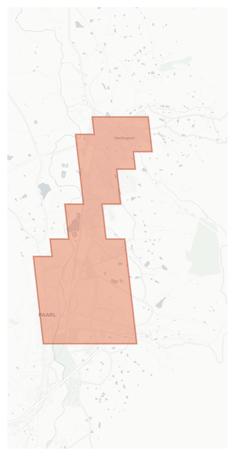 Paarl geographic map