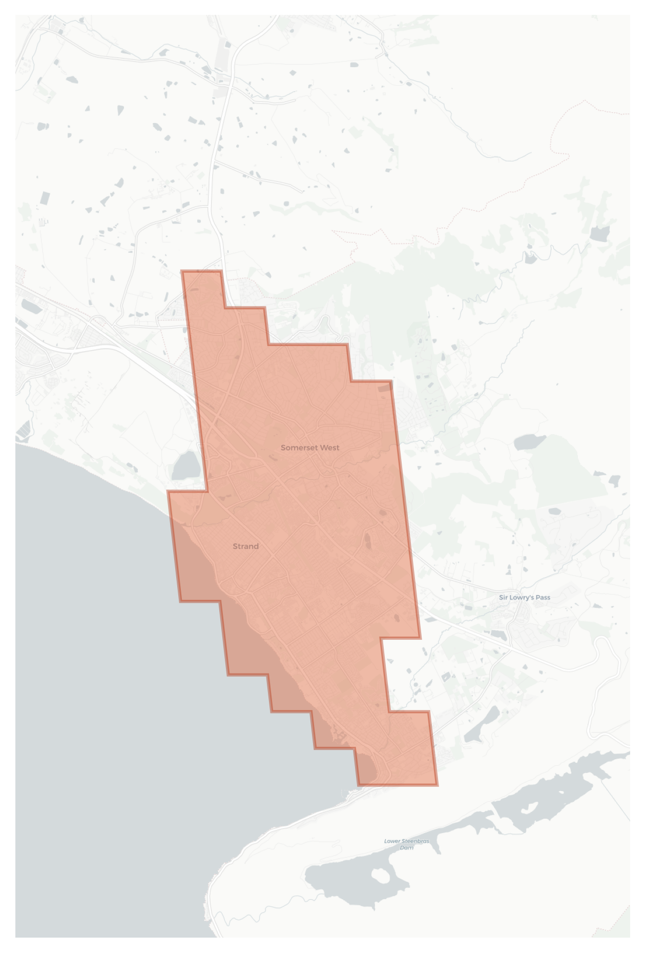 Somerset West geographic map