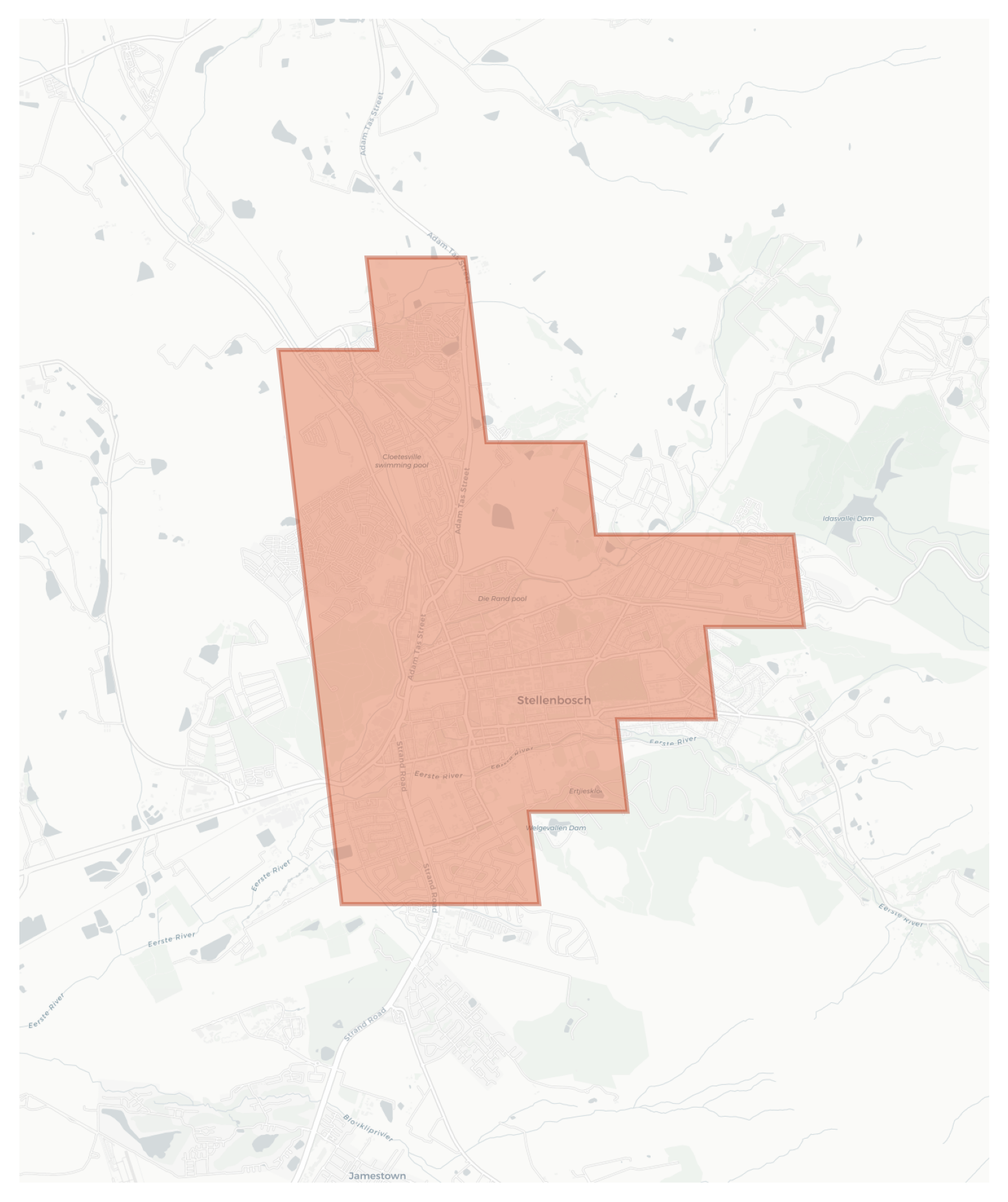 Stellenbosch geographic map