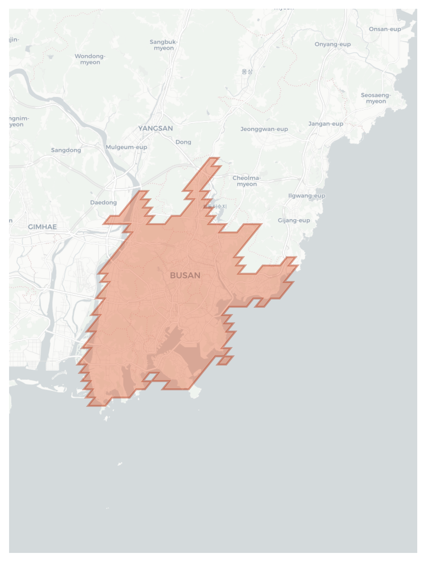 Busan geographic map