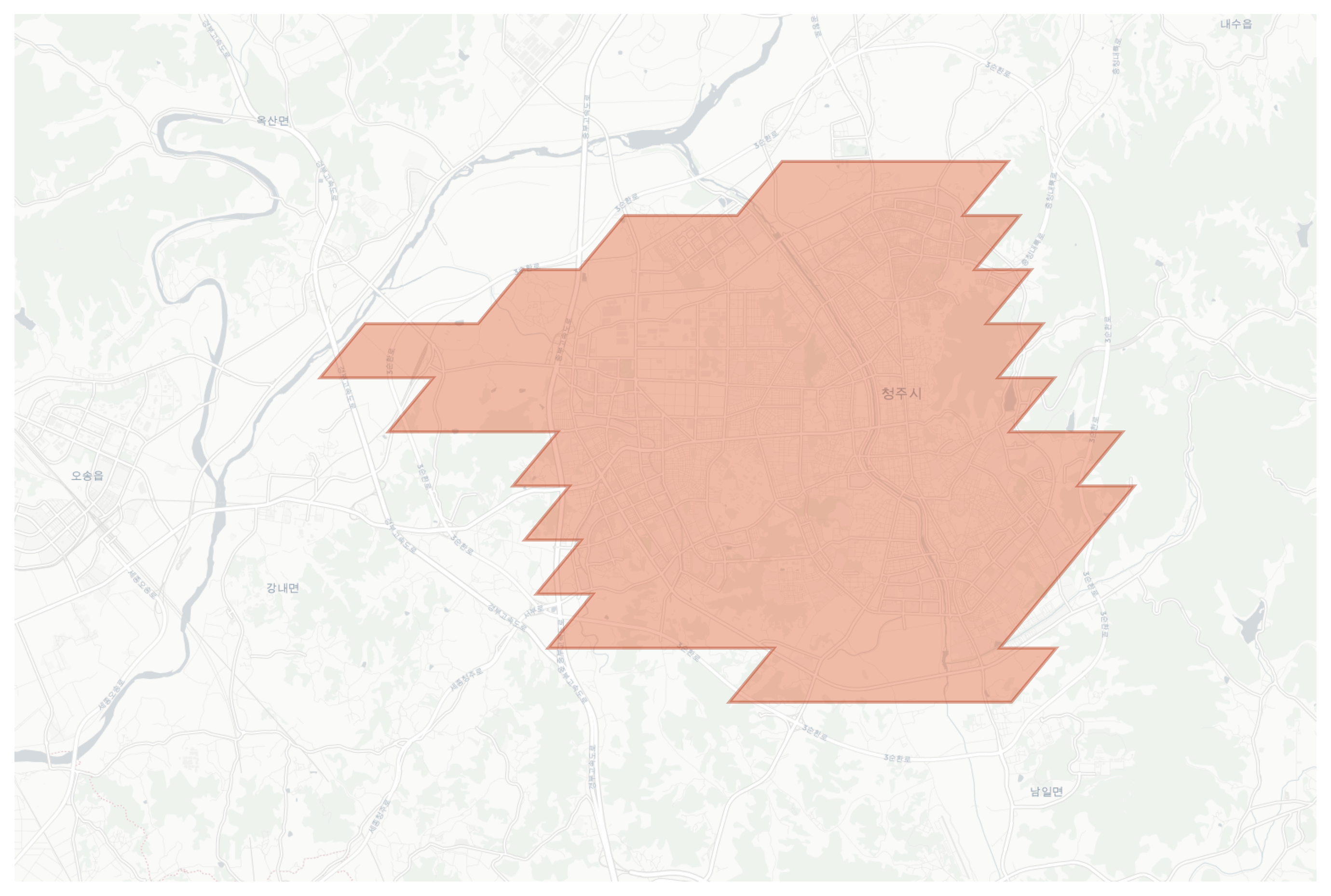 Cheongju-si geographic map