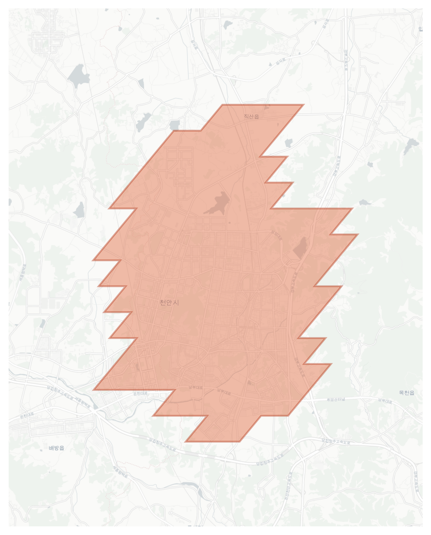 Cheonan-si geographic map