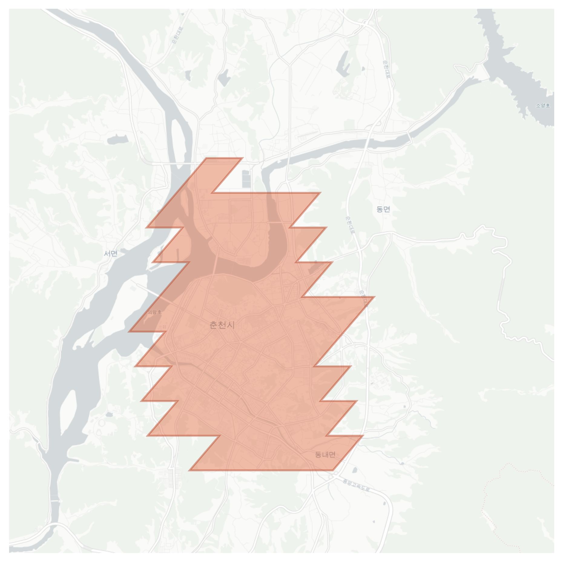 Chuncheon geographic map