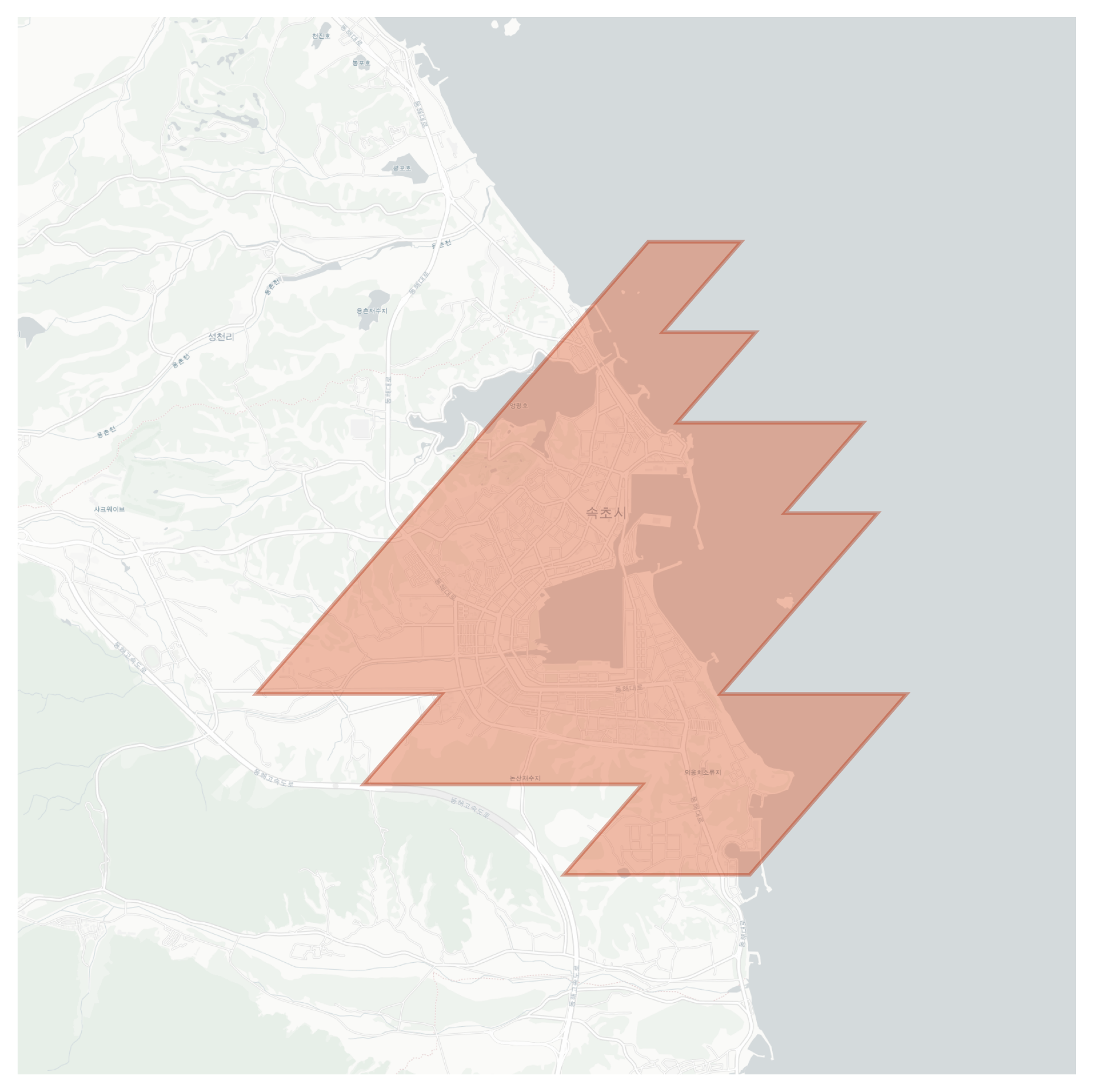 Sokcho geographic map