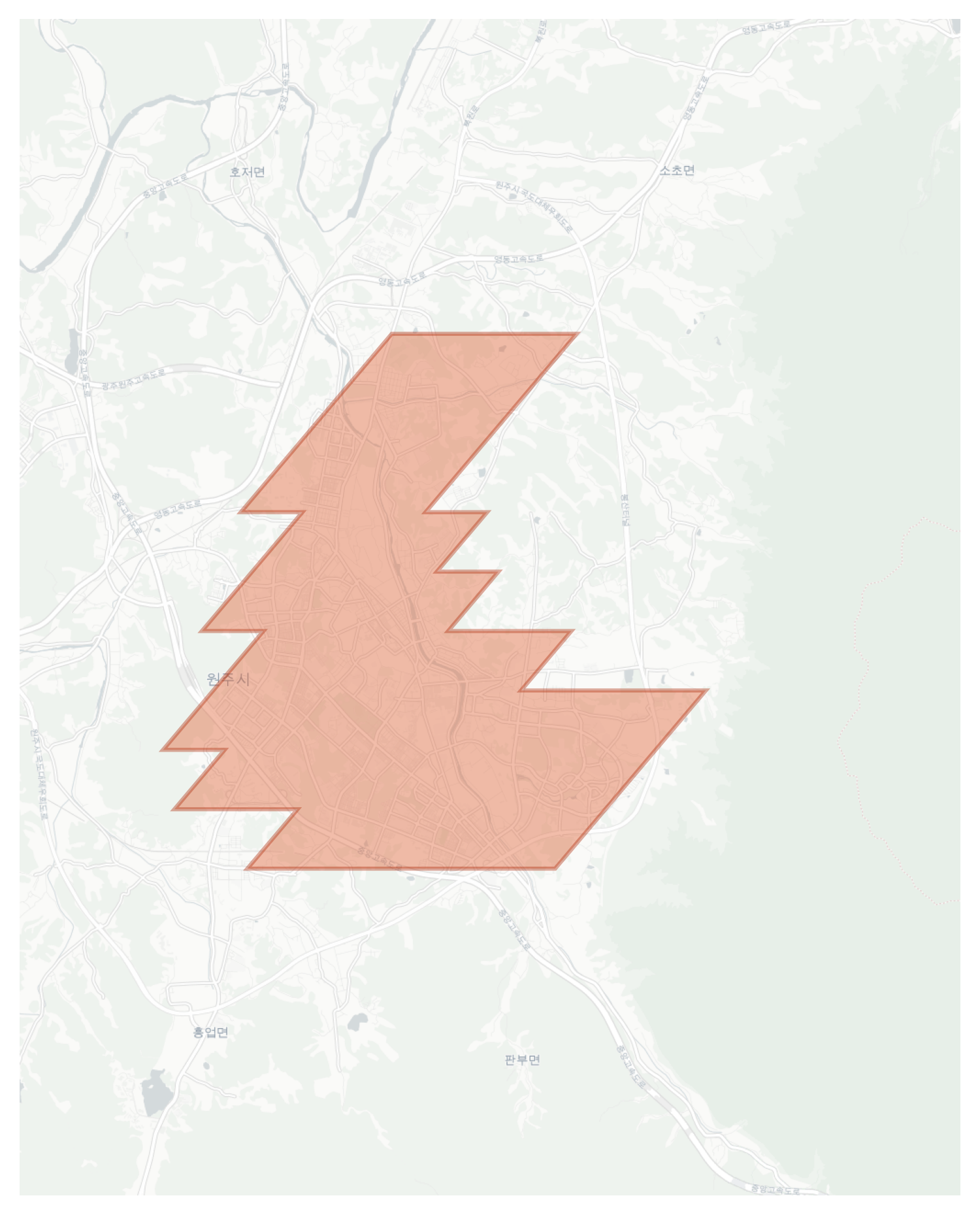 Wonju geographic map