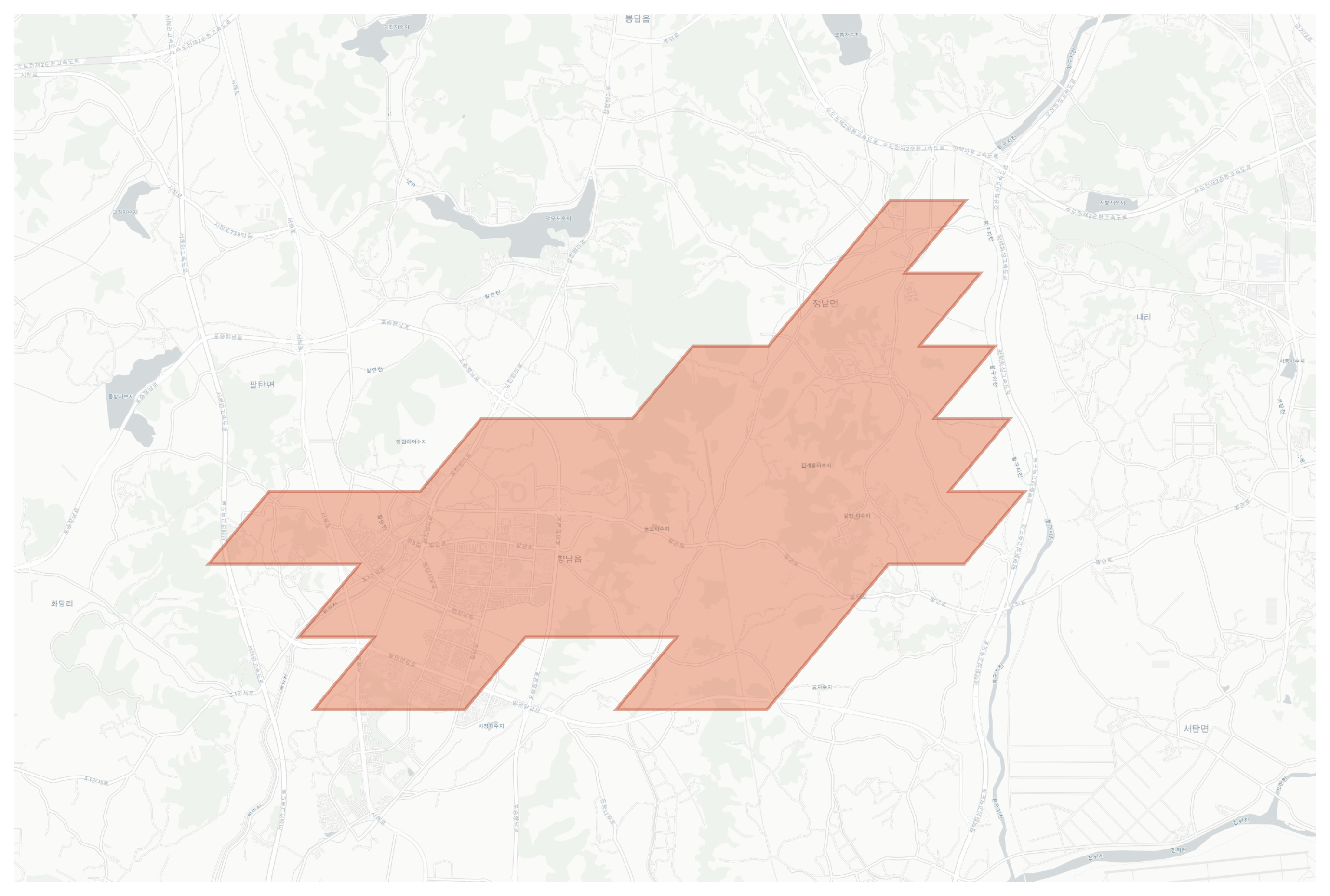 Hyangnam geographic map