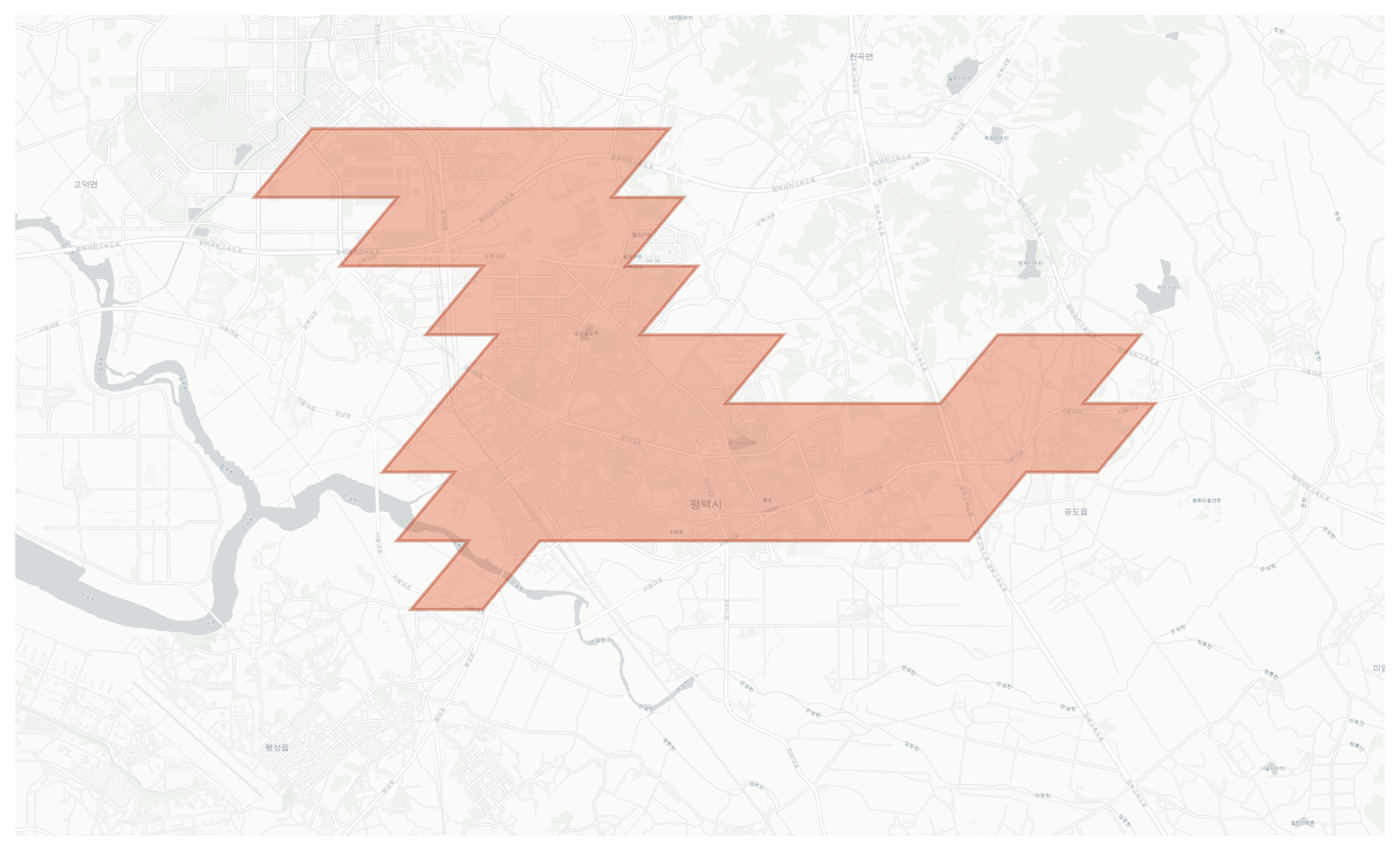 Pyeongtaek geographic map