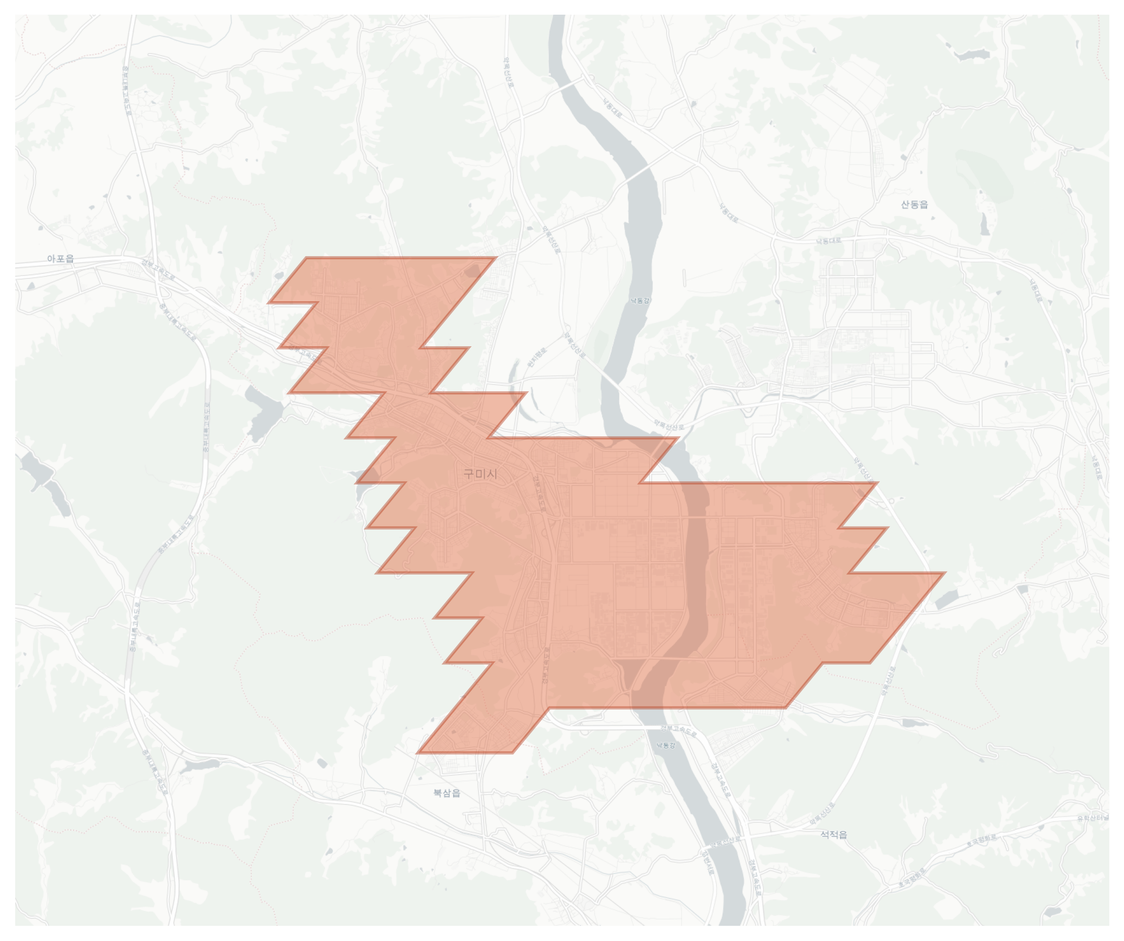 Gumi-si geographic map