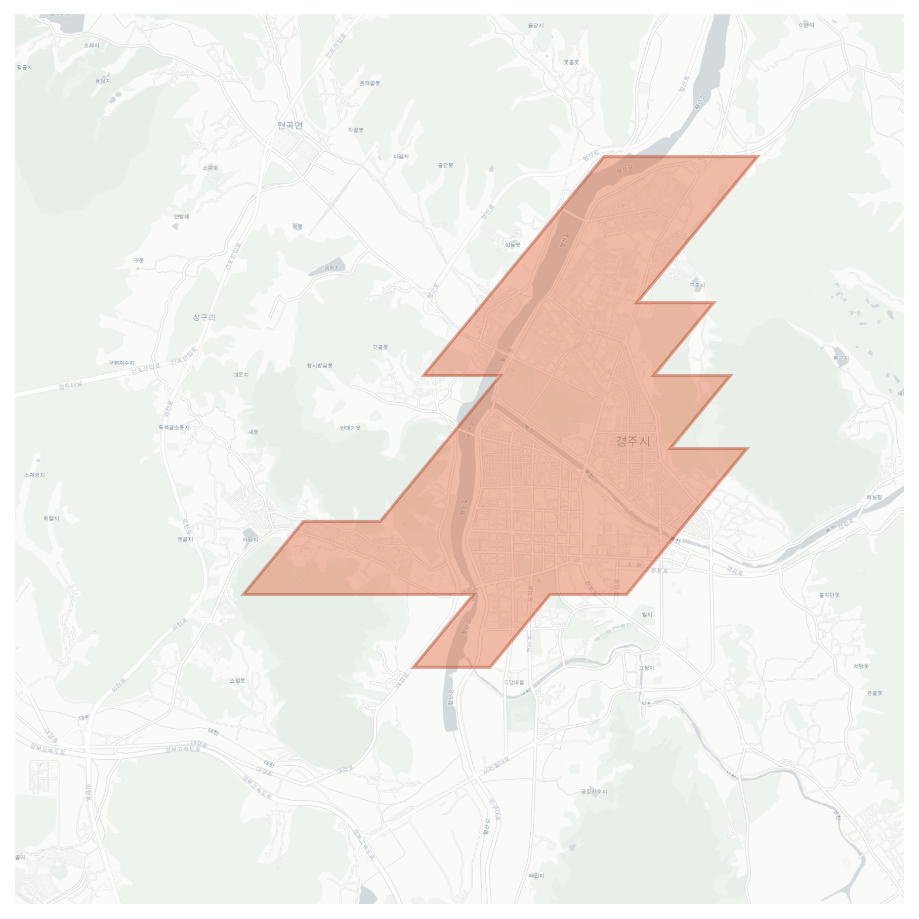 Gyeongju-si geographic map