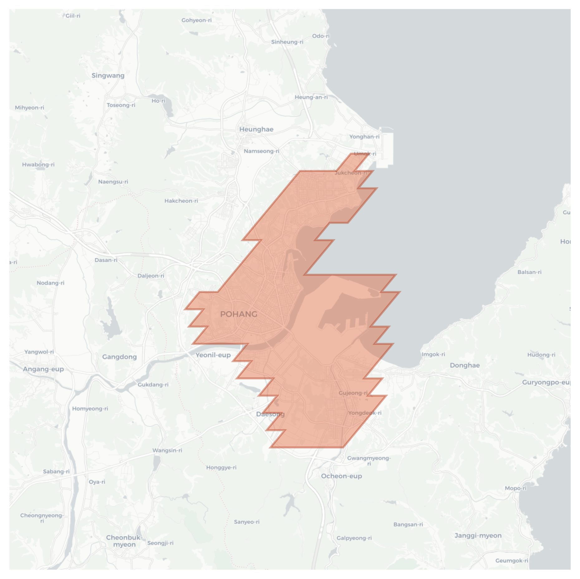 Pohang-si geographic map