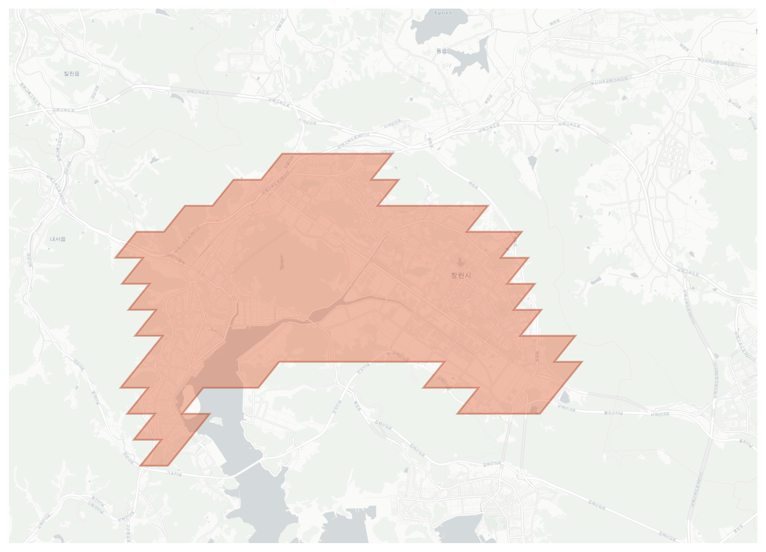 Changwon geographic map