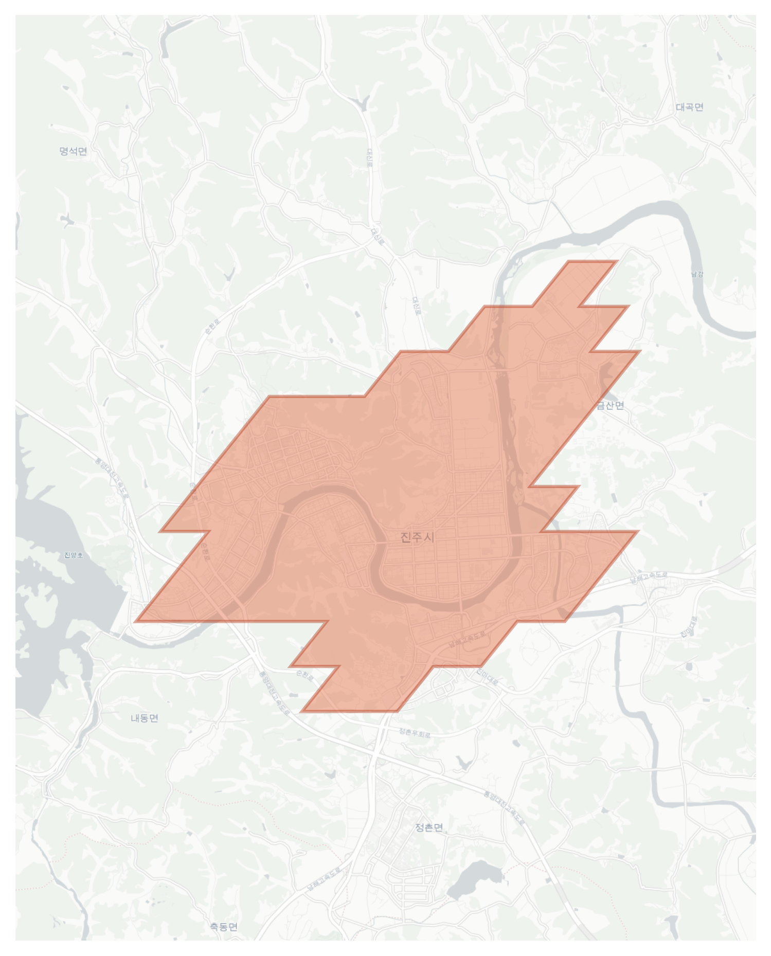 Jinju-si geographic map