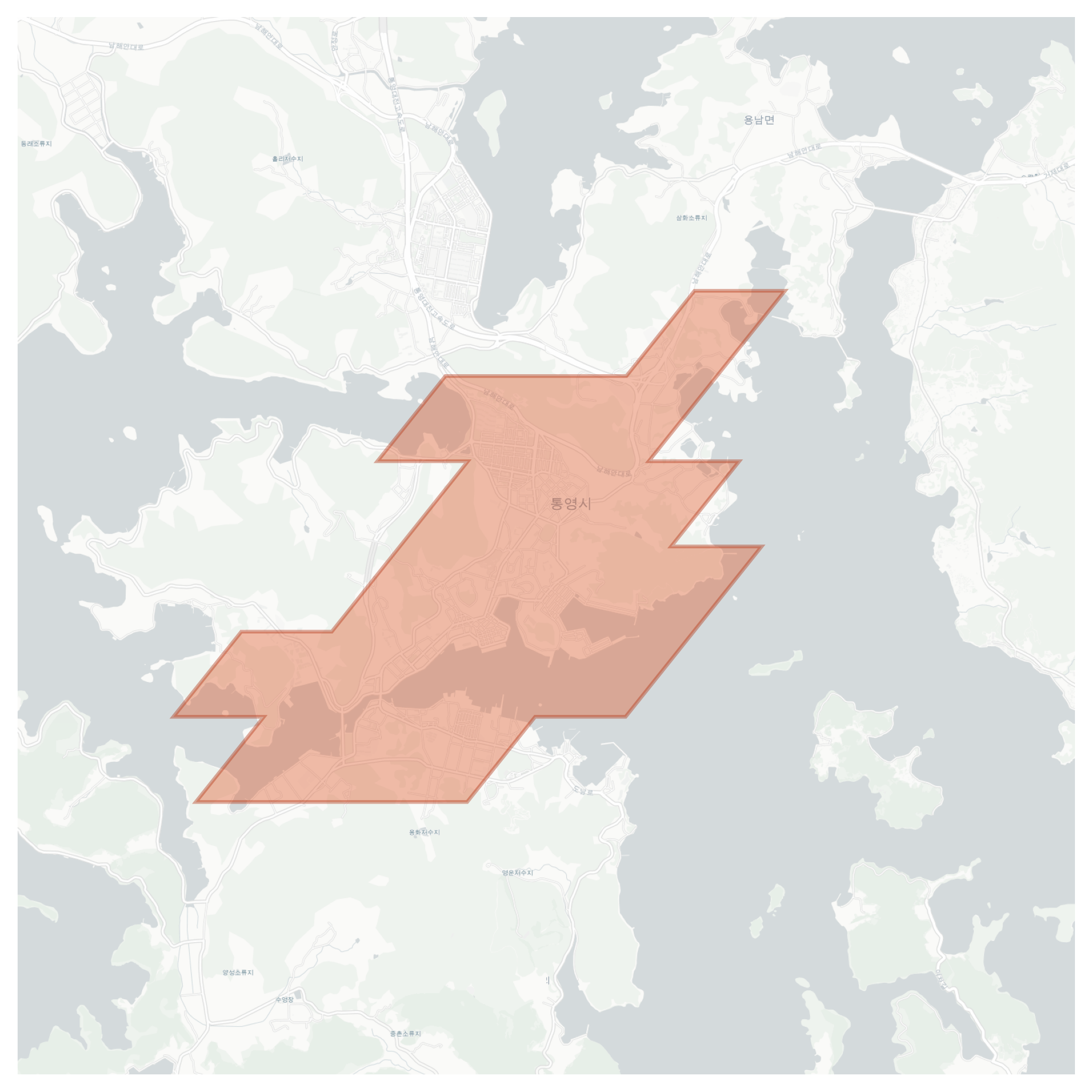 Tongyeong-si geographic map