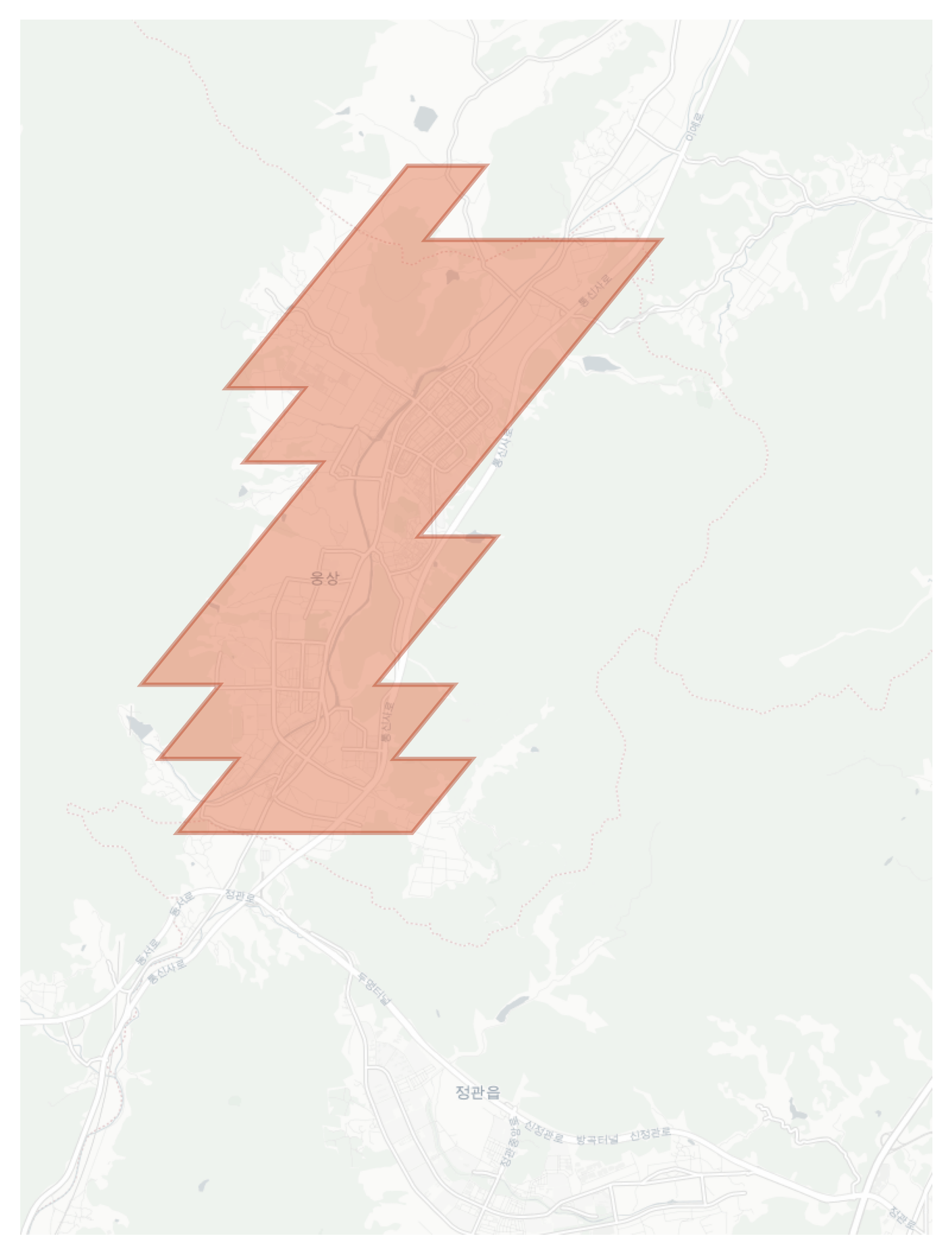웅상 geographic map