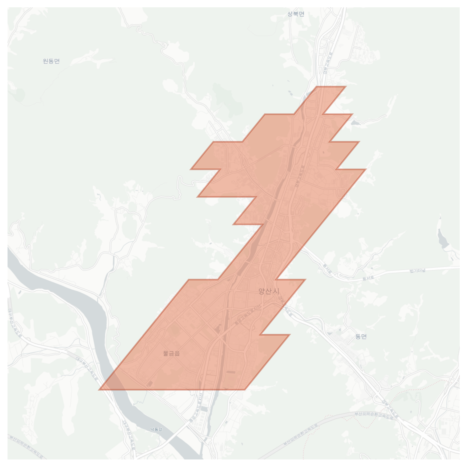 Yangsan geographic map
