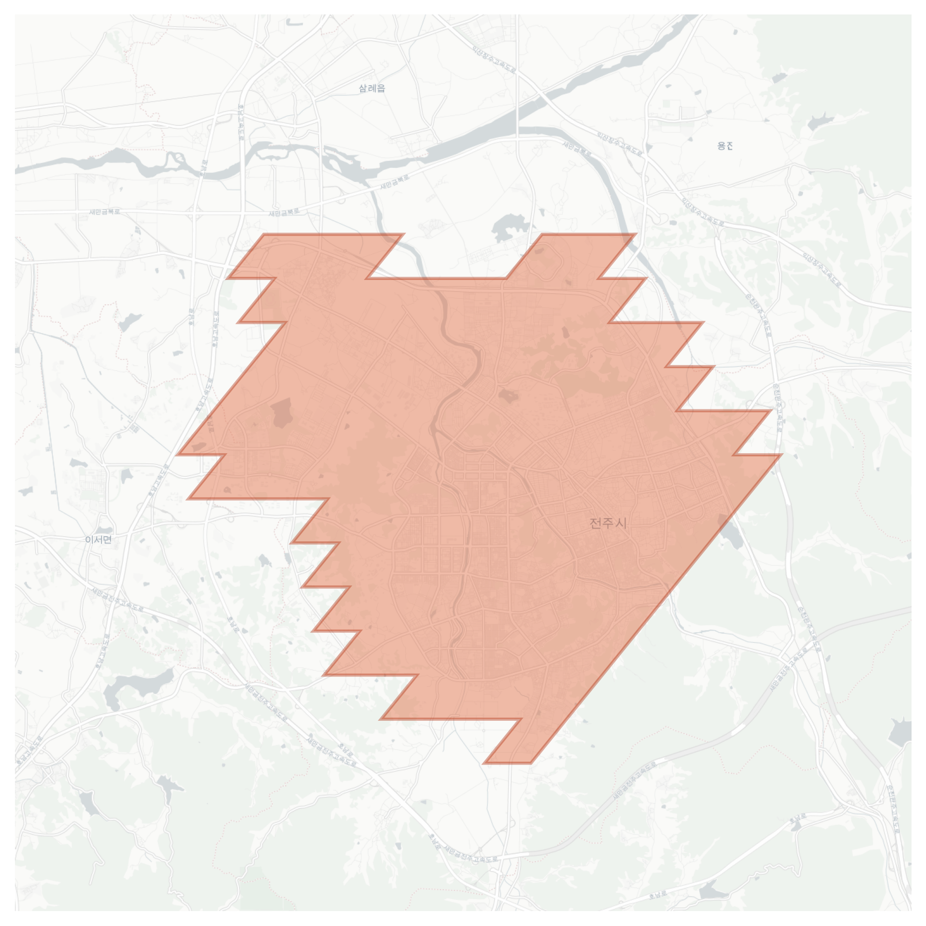 Jeonju geographic map