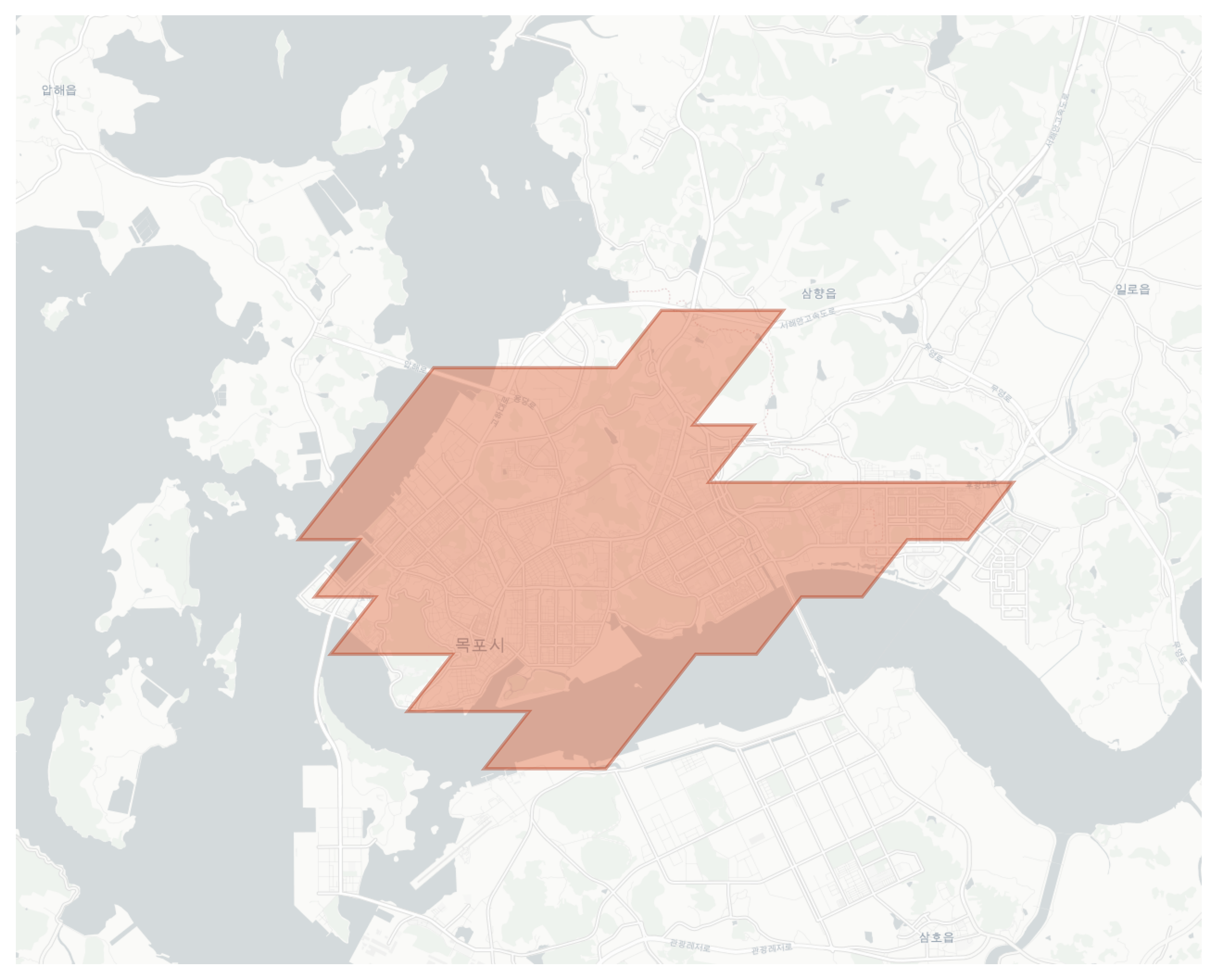 Mokpo-si geographic map