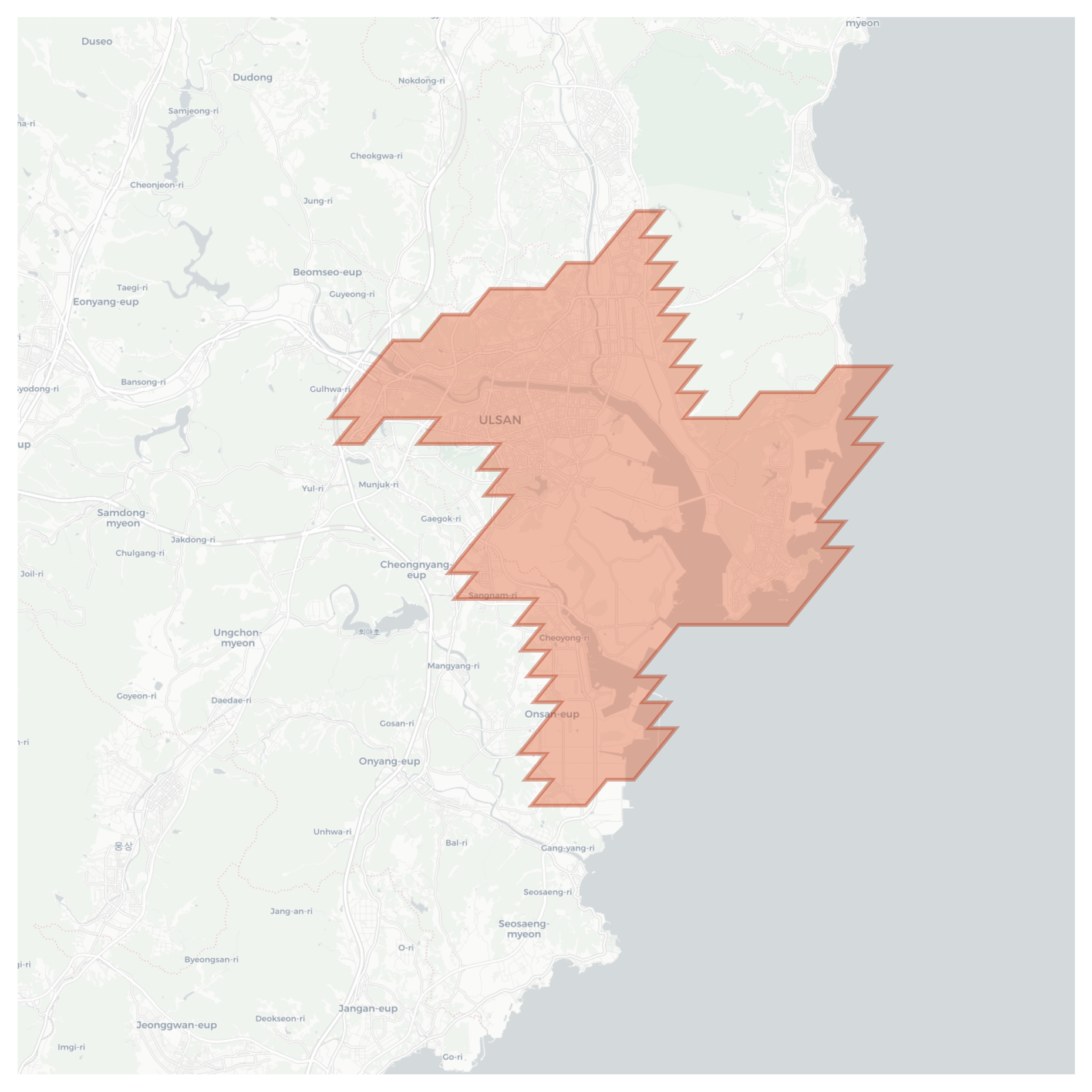 Ulsan geographic map