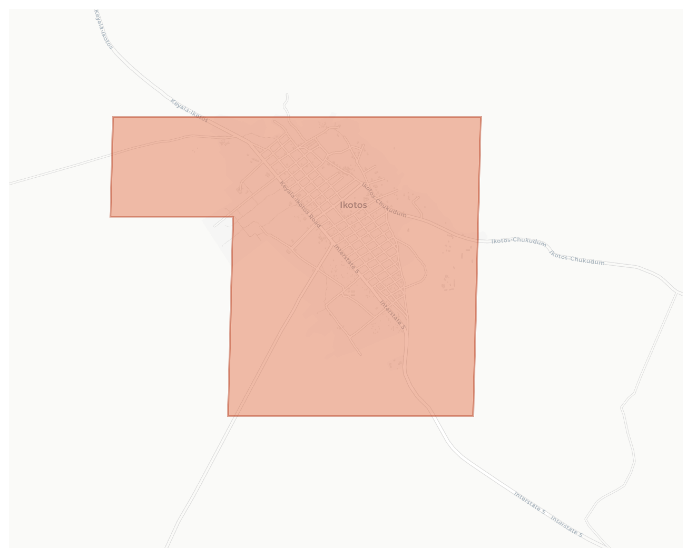 Ikotos geographic map